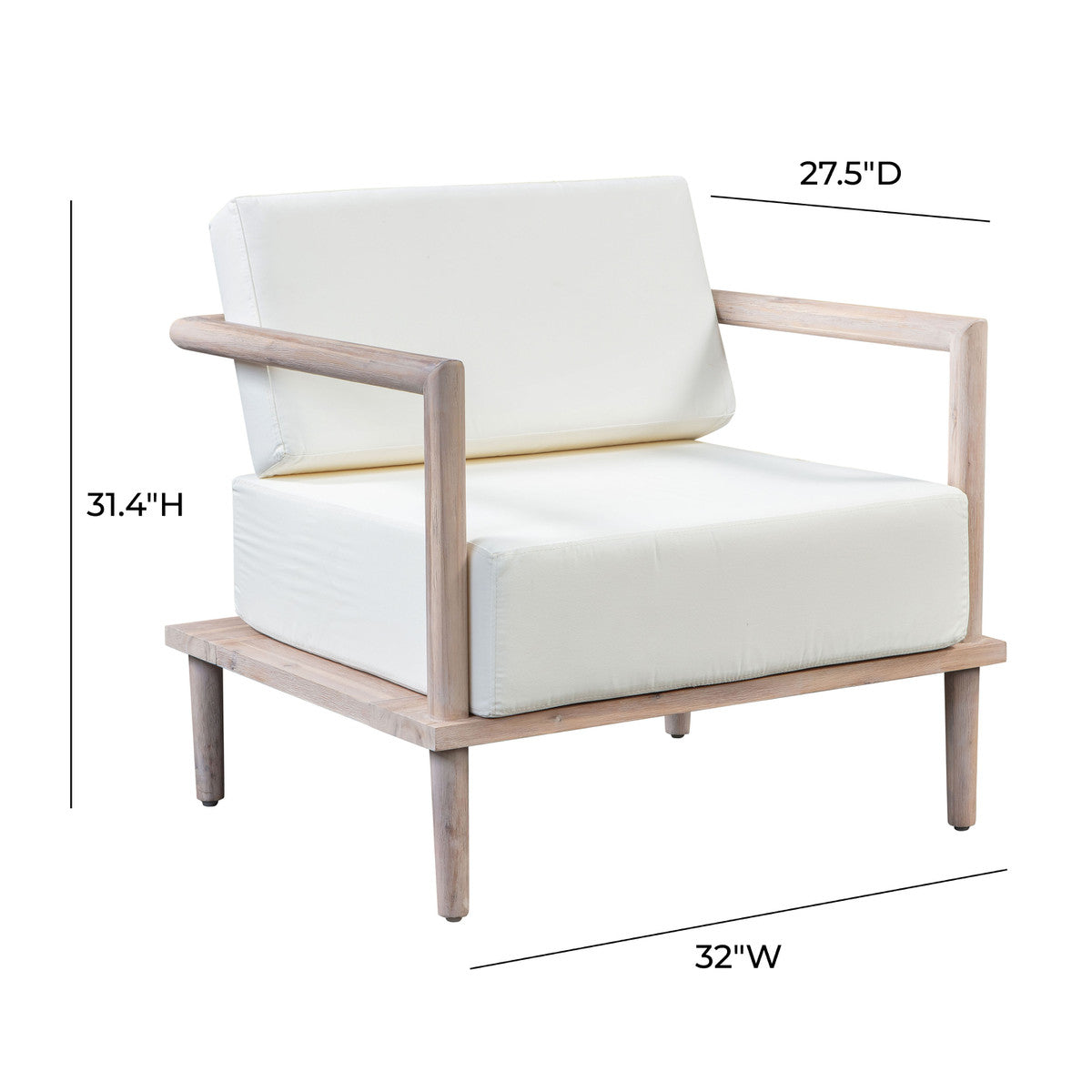 Chaise longue d'extérieur Emerson Cream
