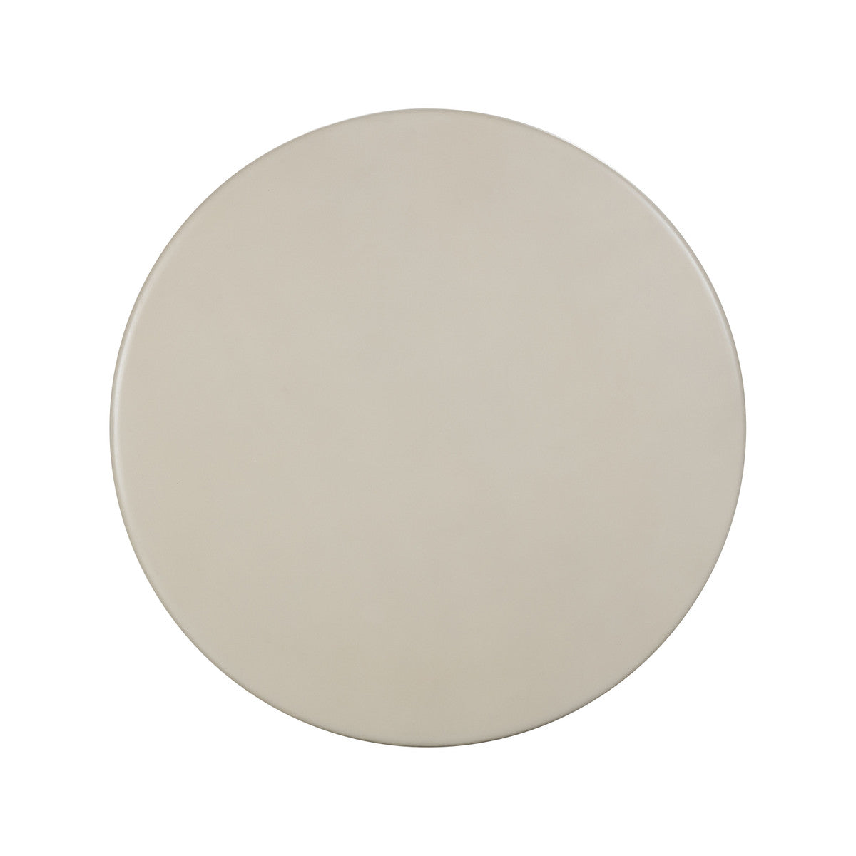 Table à manger ronde en béton texturé imitation plâtre beige fougère pour intérieur/extérieur de 47 po