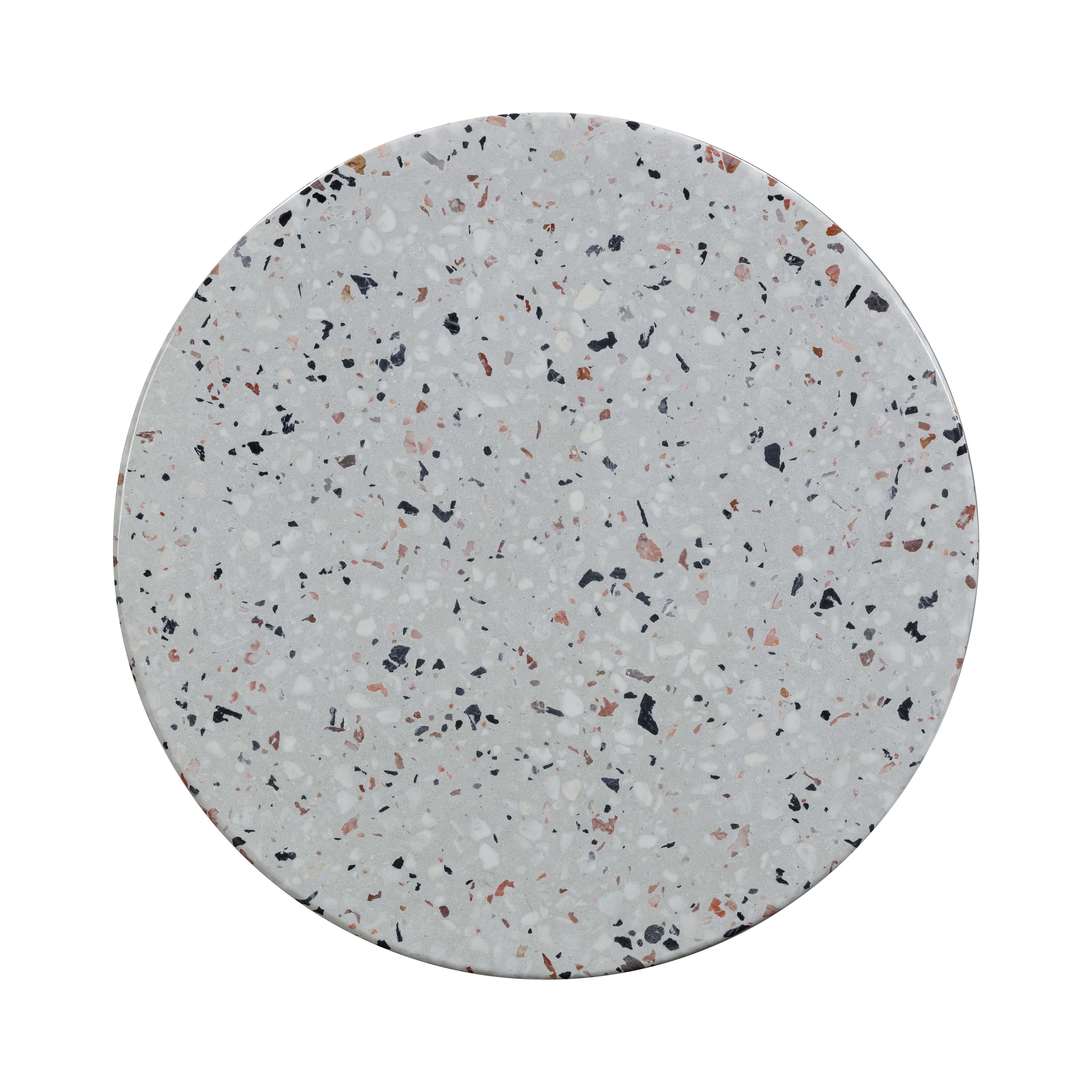 Clover Faux Terrazzo Indoor/Outdoor Round Side Table