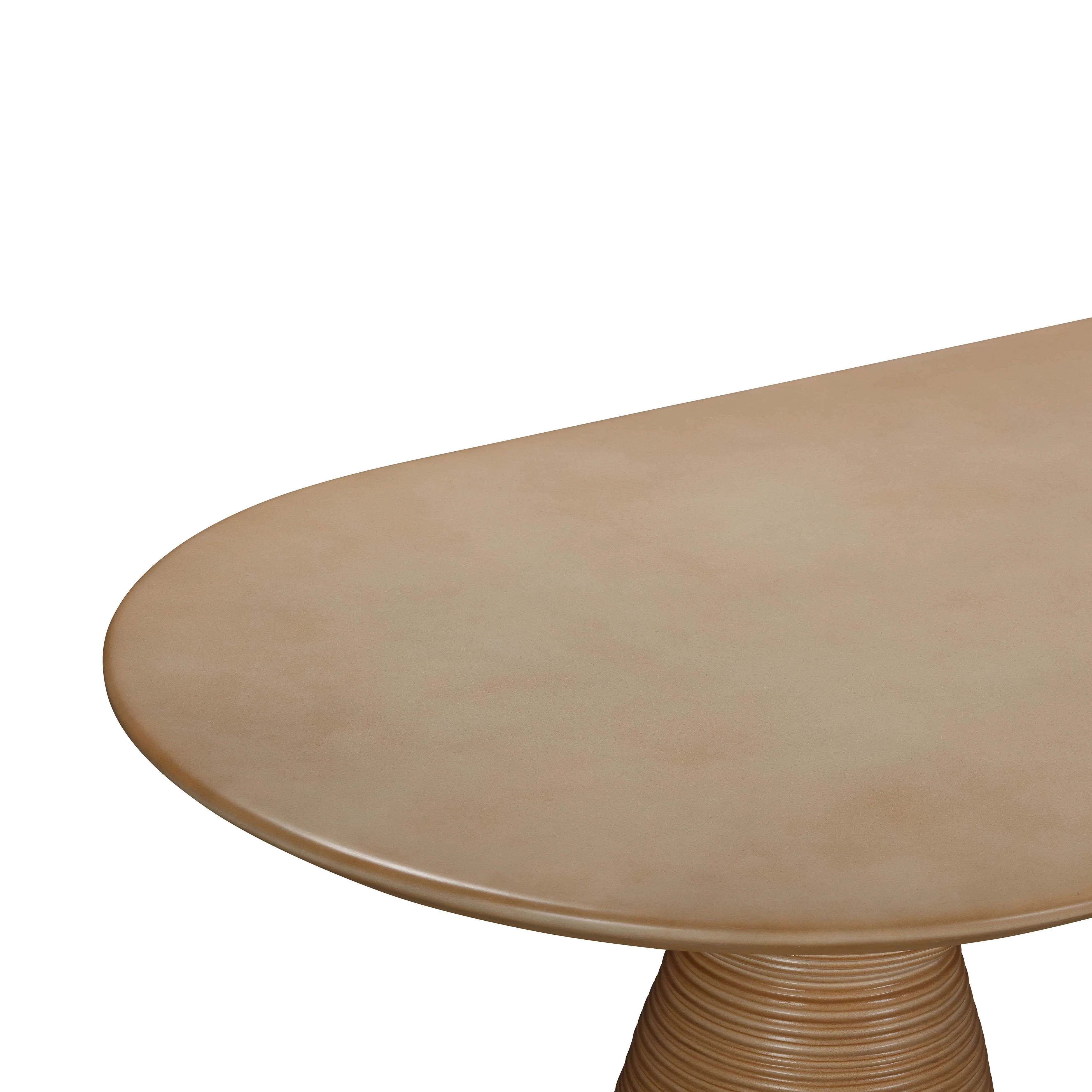 Fassa 87" Faux Terracotta Indoor / Outdoor Oval Dining Table