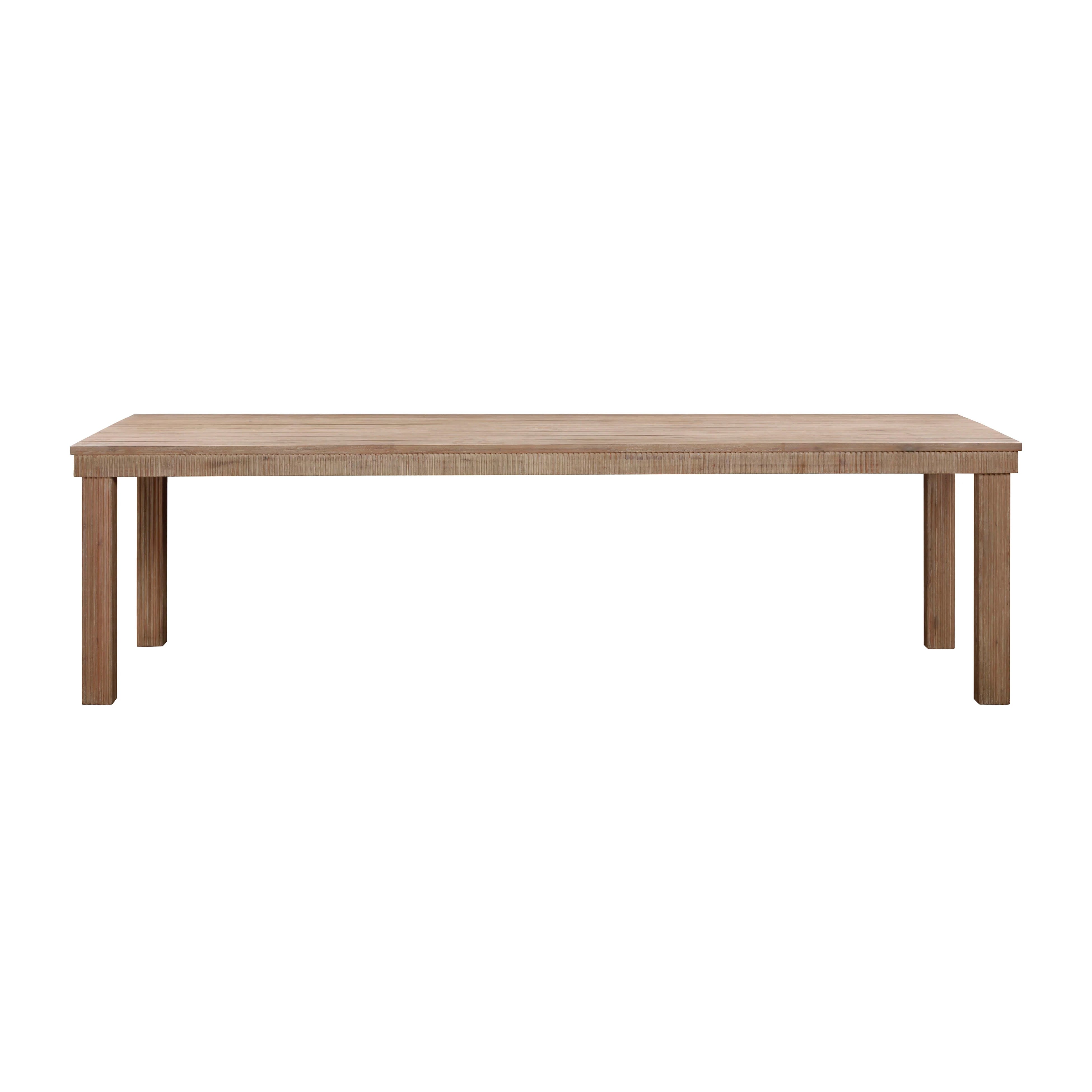 Cassie Natural Outdoor Rectangular Dining Table (75"-108")