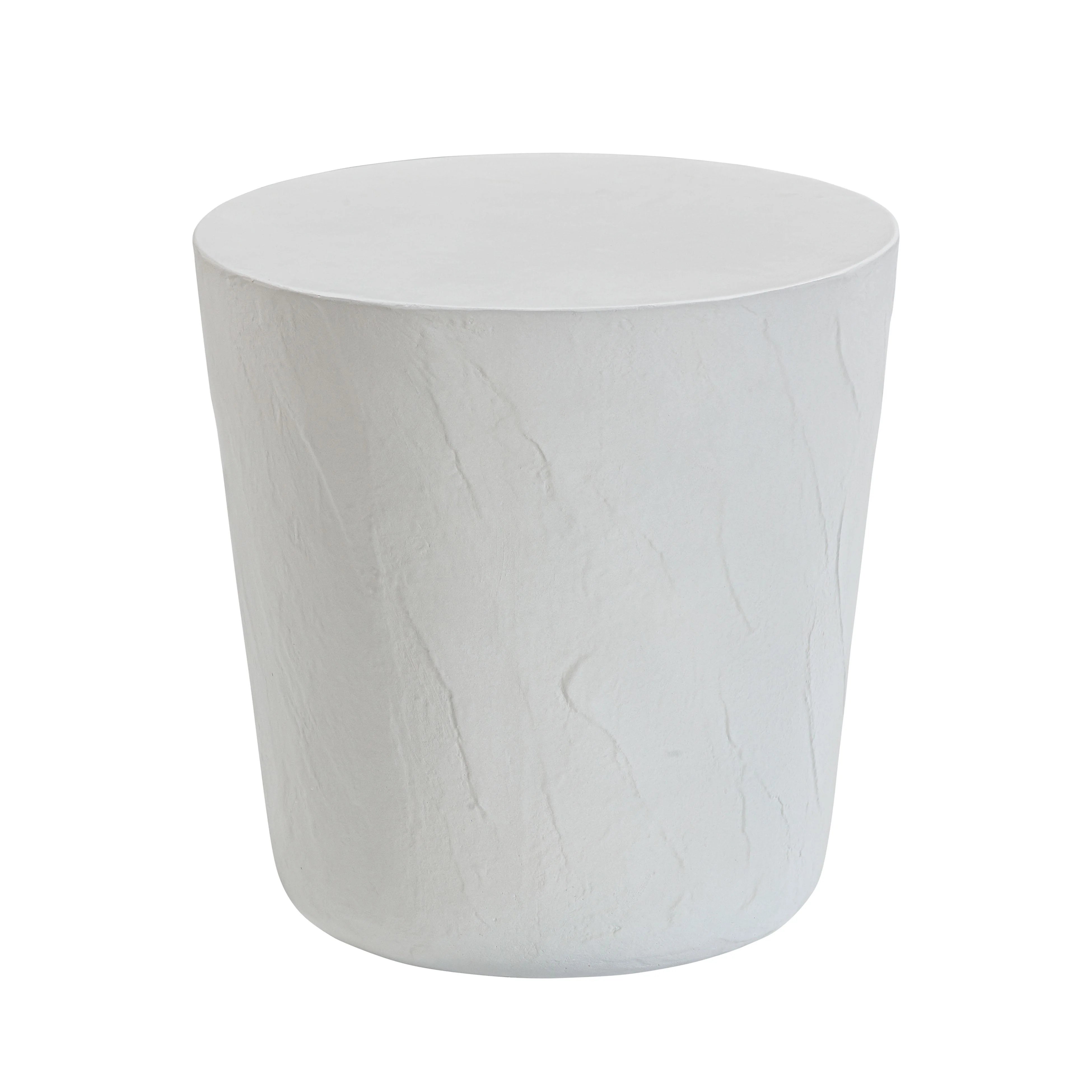 Margot Light Grey Faux Plaster Indoor/Outdoor Concrete Stool