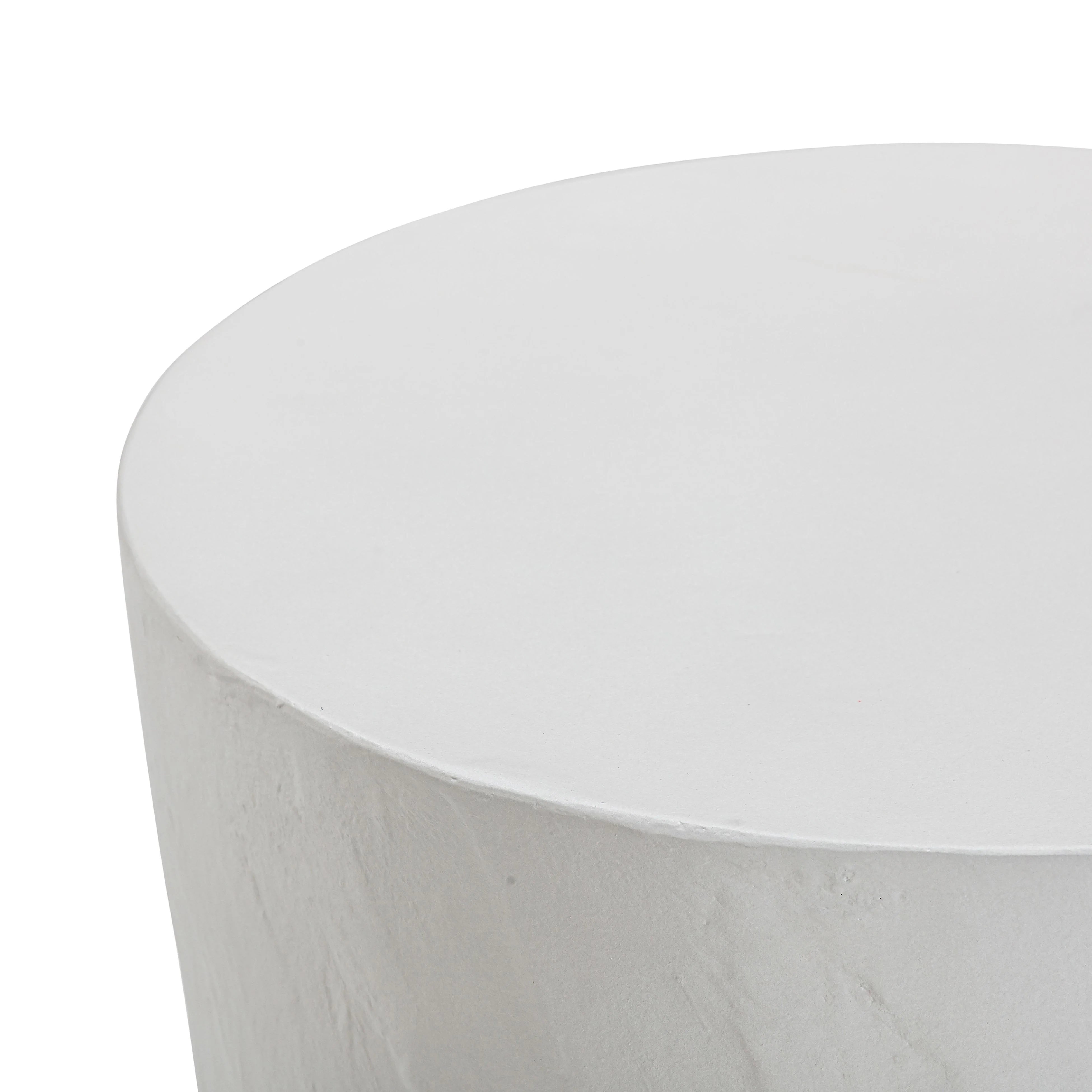 Margot Light Grey Faux Plaster Indoor/Outdoor Concrete Stool
