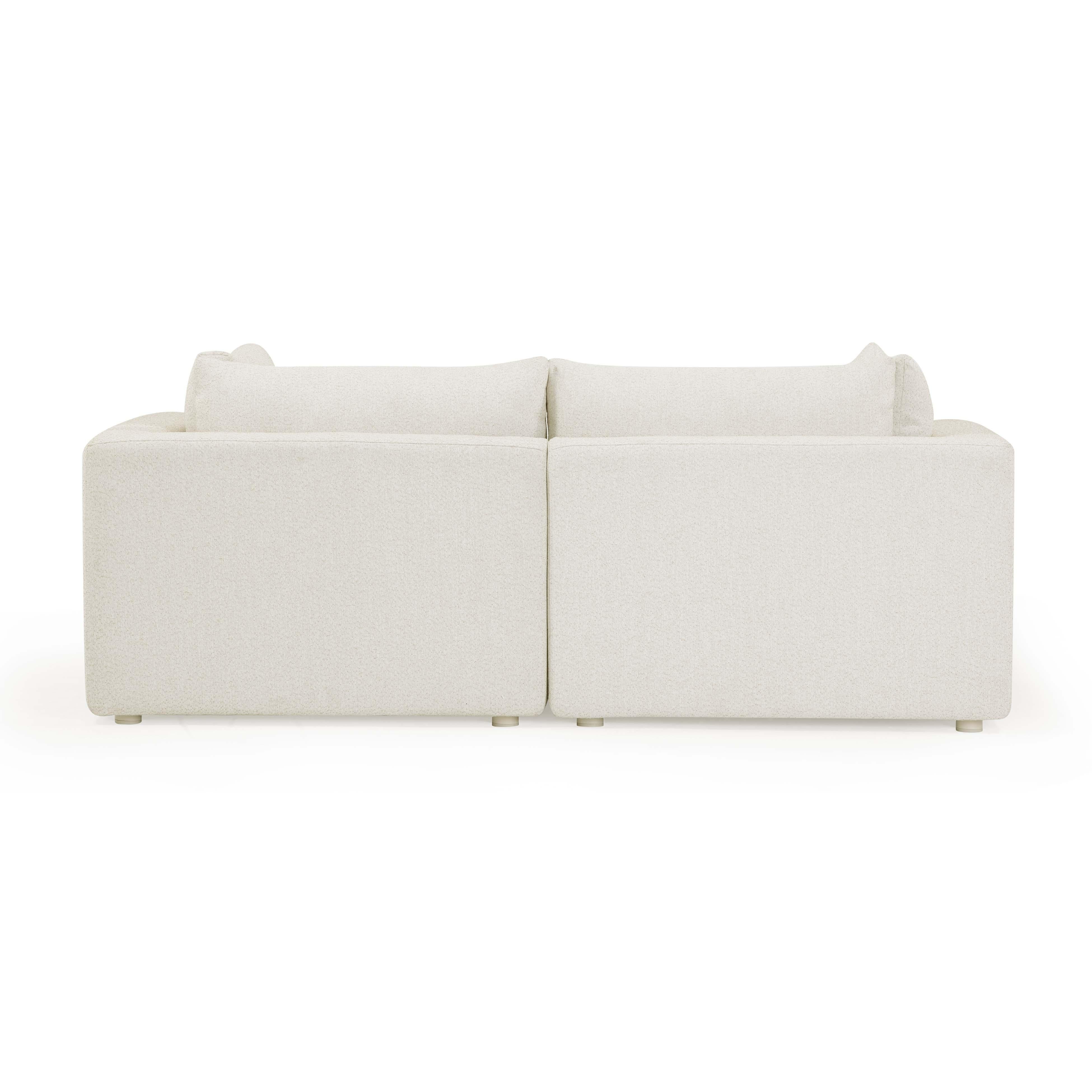 Hangover 81" Cream Performance Fabric Outdoor Modular Loveseat