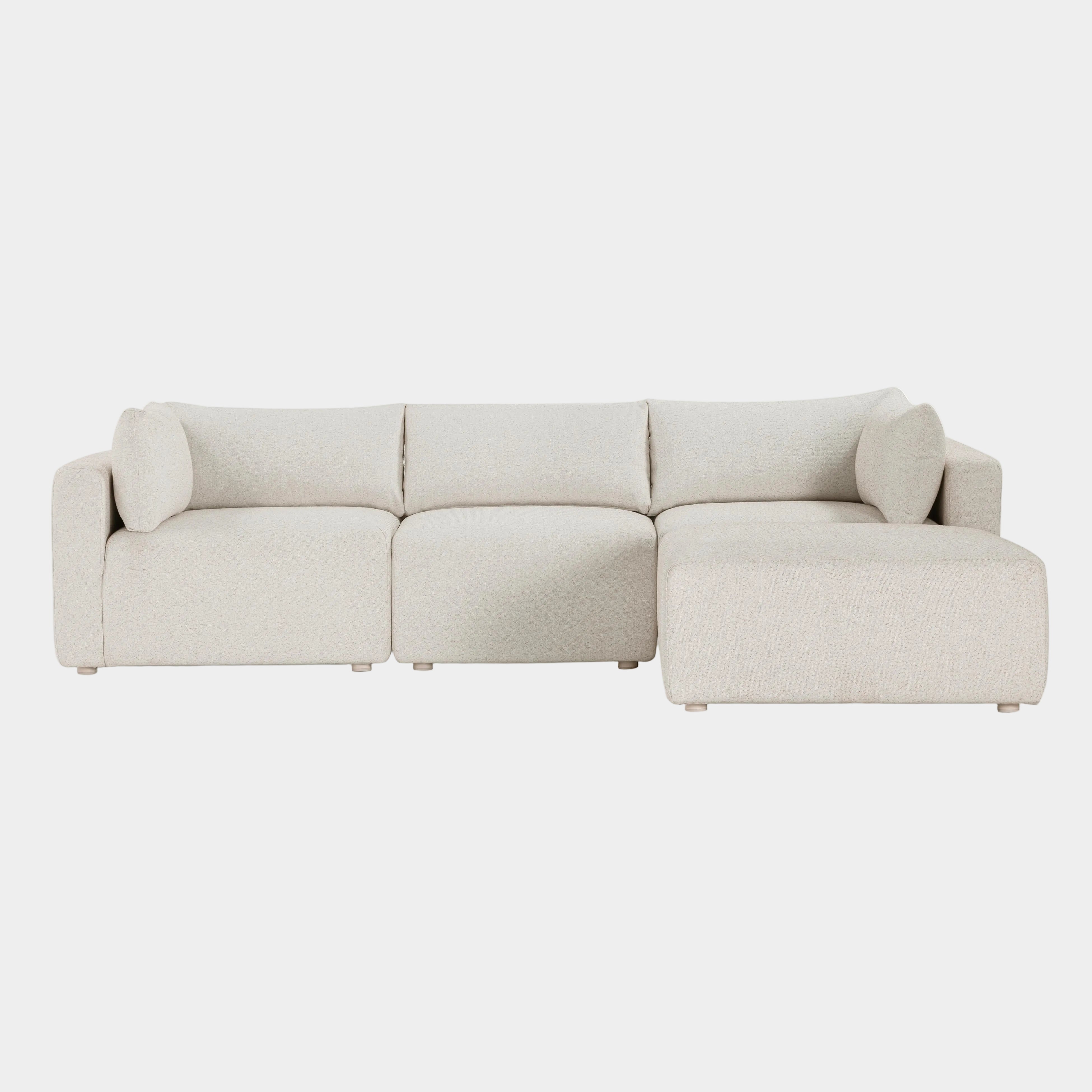 Hangover 4-Piece Cream Performance Fabric Outdoor Modular Sectional