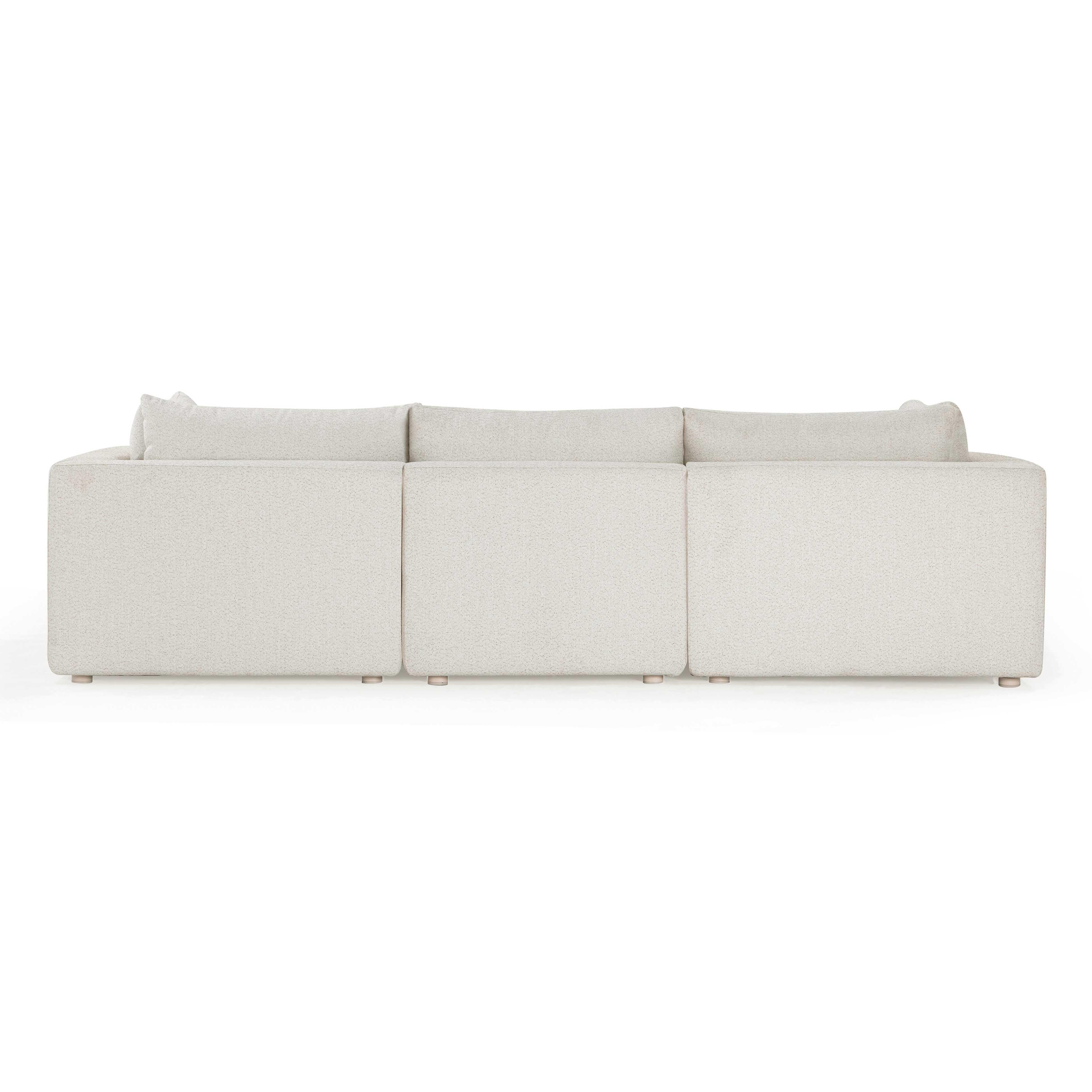 Hangover 4-Piece Cream Performance Fabric Outdoor Modular Sectional