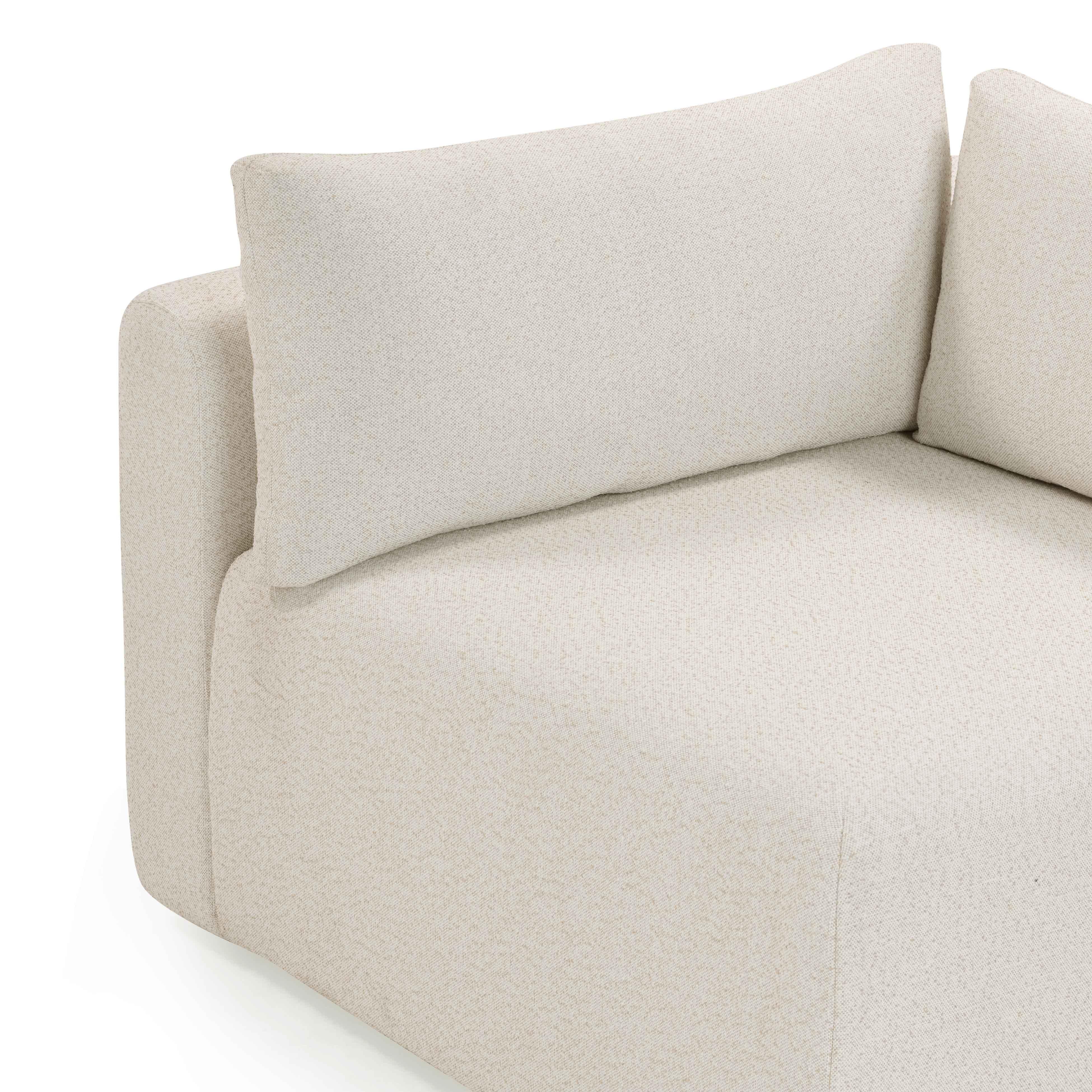 Hangover Cream Performance Fabric Outdoor Modular Corner Chair