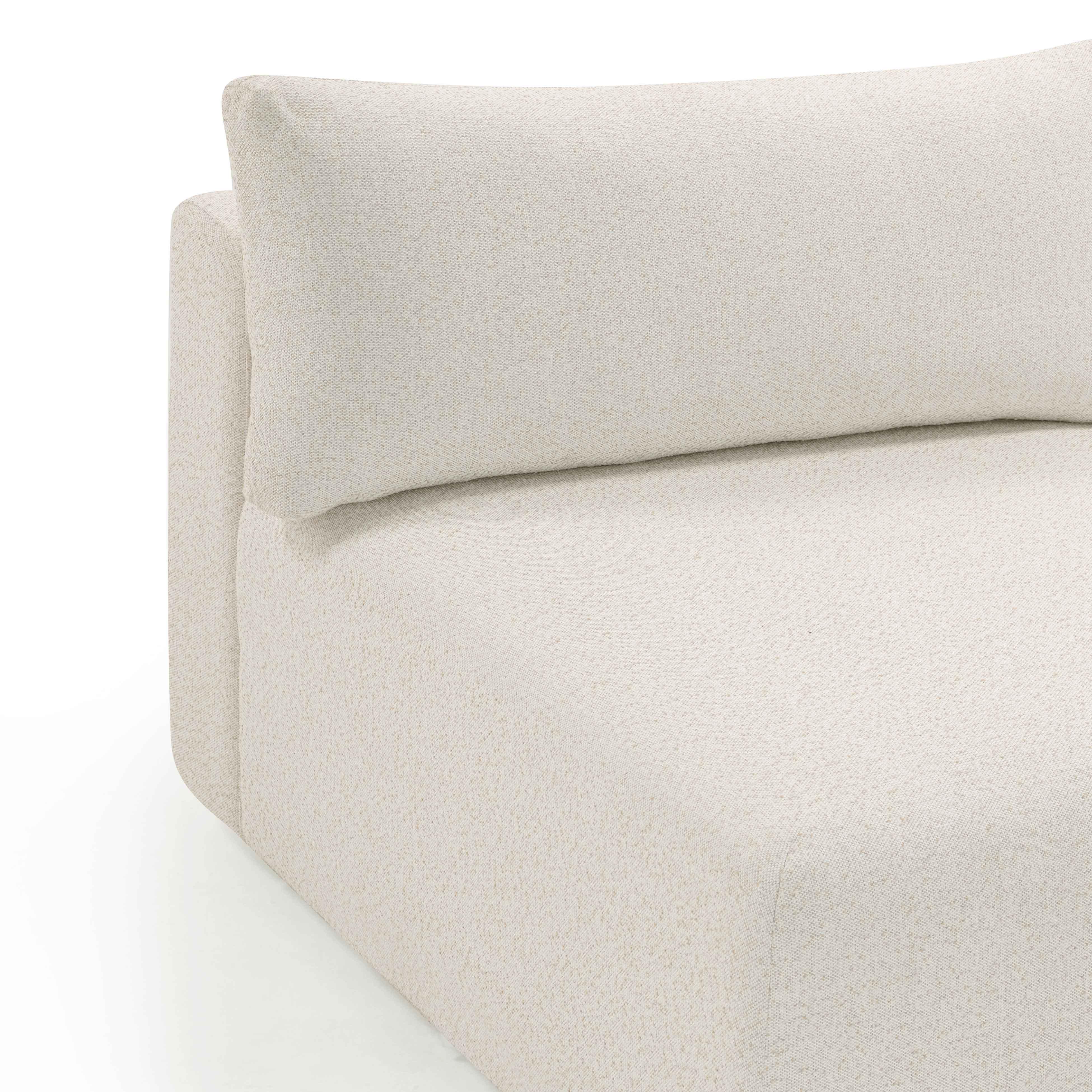Hangover Cream Performance Fabric Outdoor Modular Armless Chair