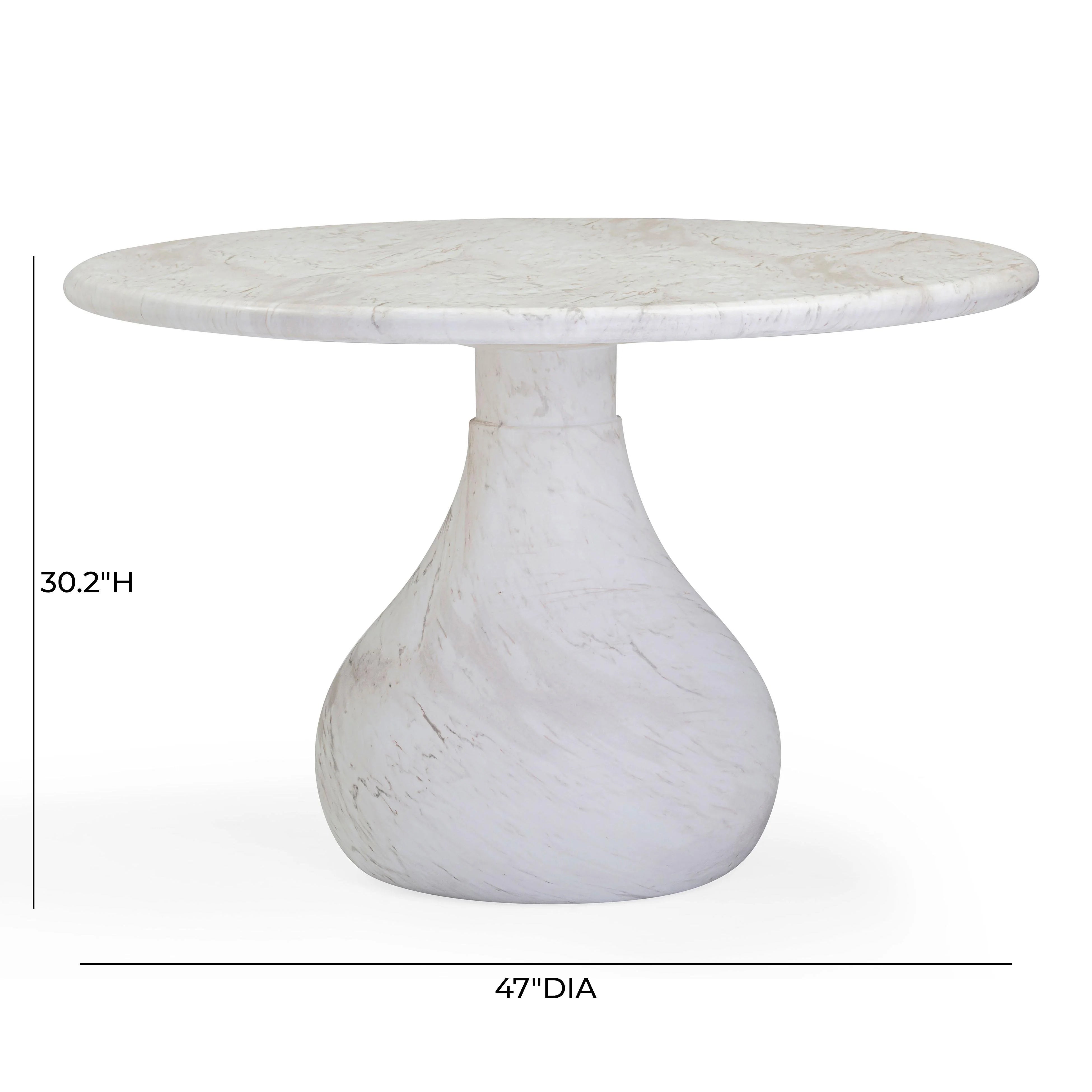 Smooch 47" Concrete Indoor/Outdoor Round Dining Table
