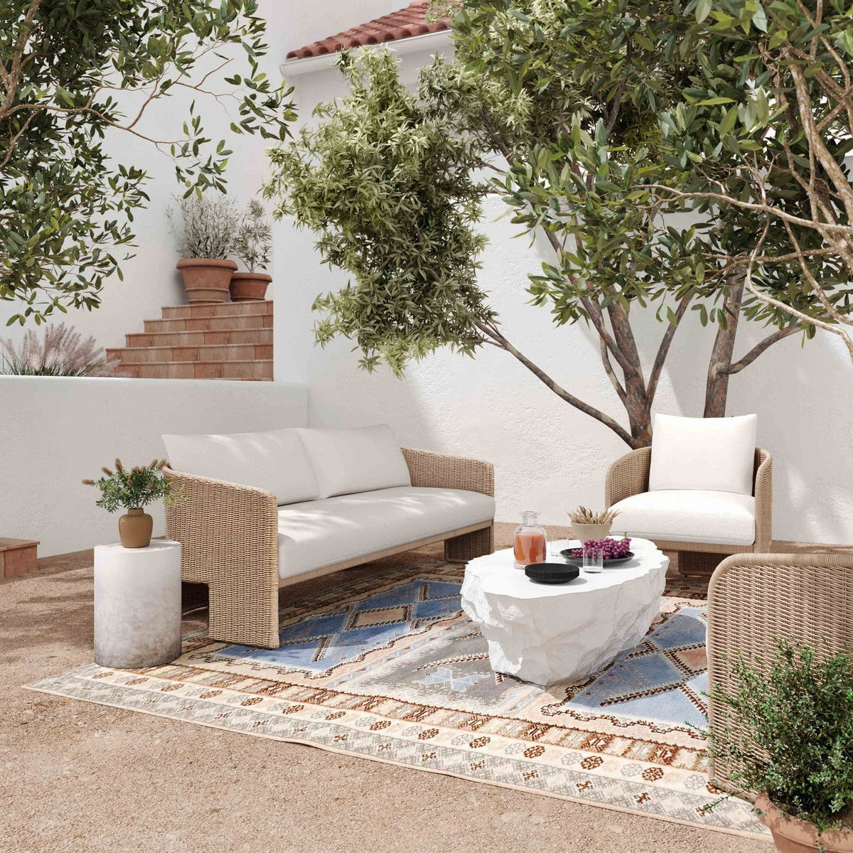 Alexa Performance Fabric Outdoor Sofa