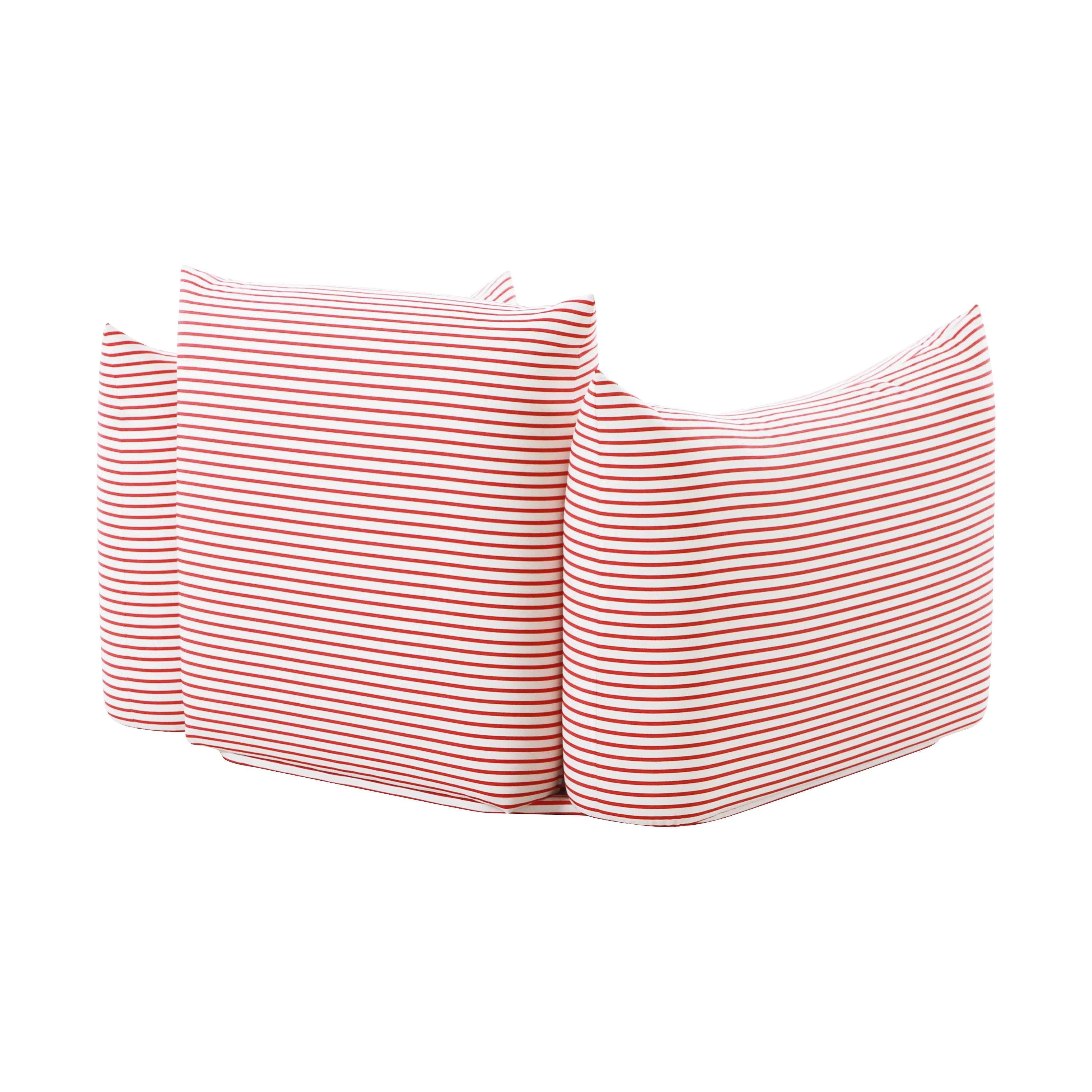 Saint Tropez Striped Stuffed Indoor / Outdoor Armchair