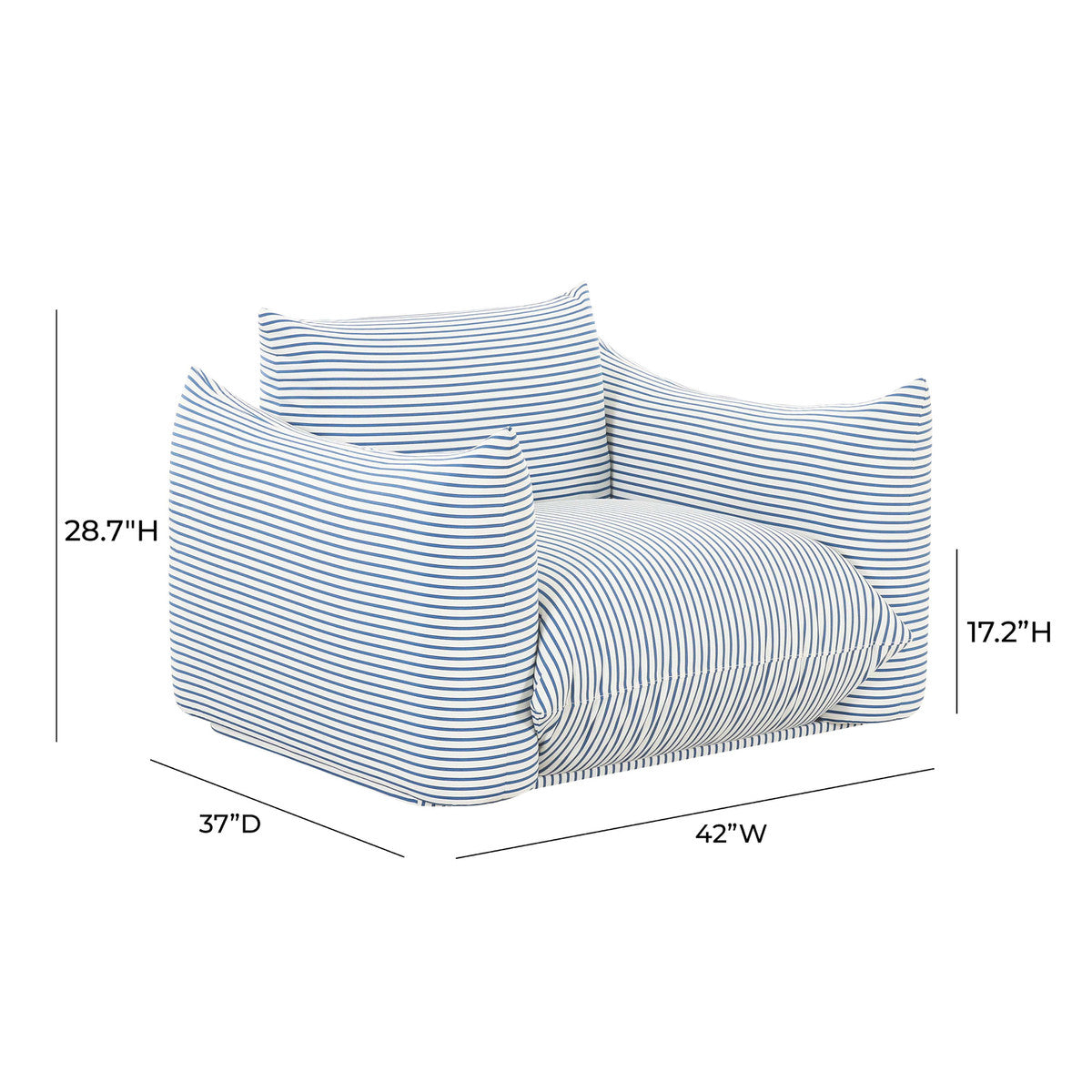 Saint Tropez Stuffed Outdoor Armchair