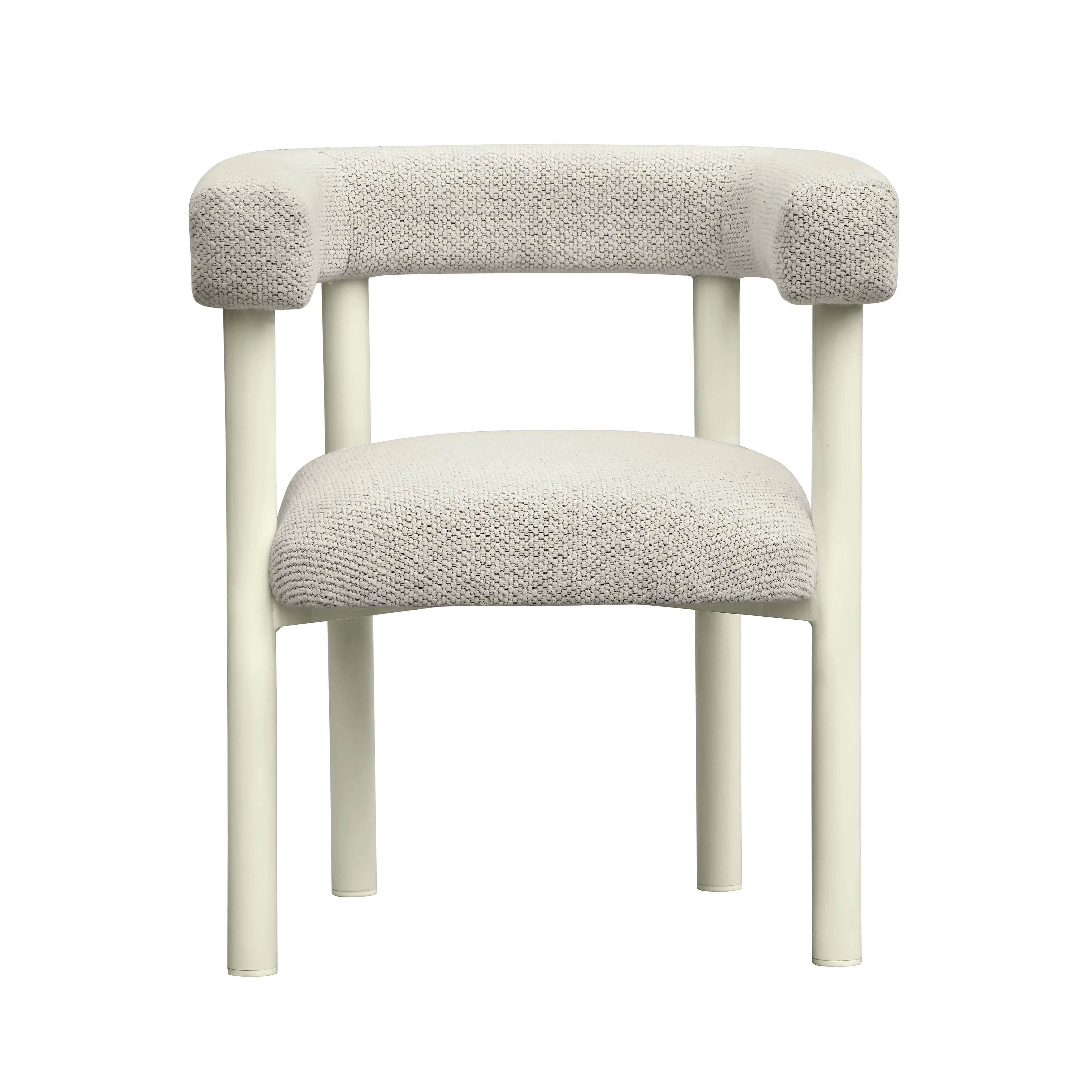 Chaise de salle à manger d'extérieur texturée Jackie Cream