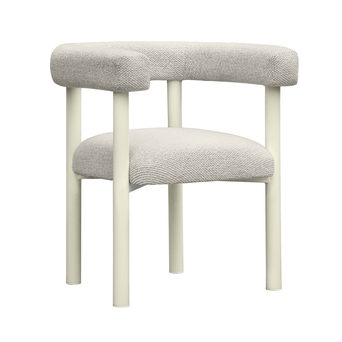 Chaise de salle à manger d'extérieur texturée Jackie Cream