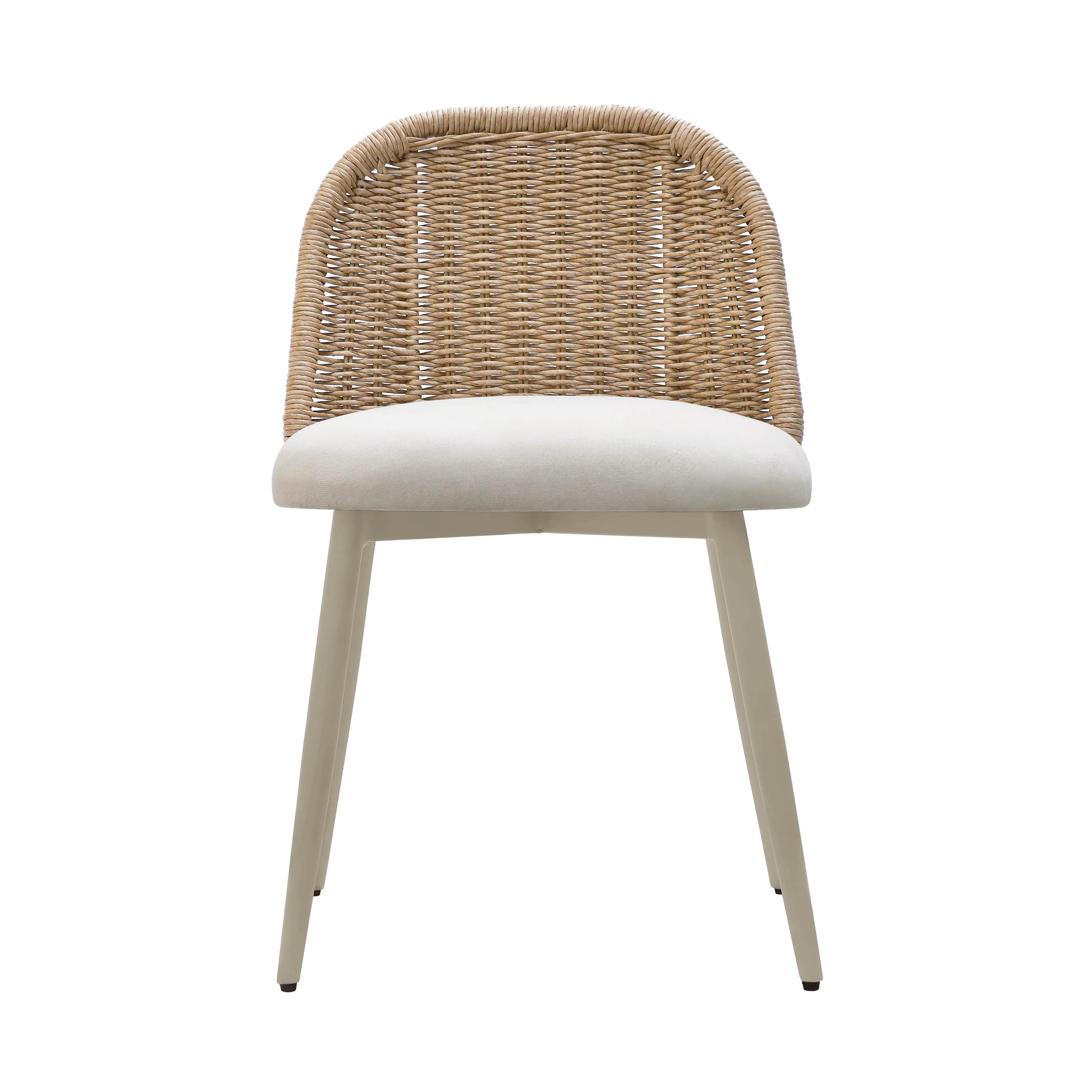 Chaise de salle à manger d'extérieur en tissu performant Alexa Cream