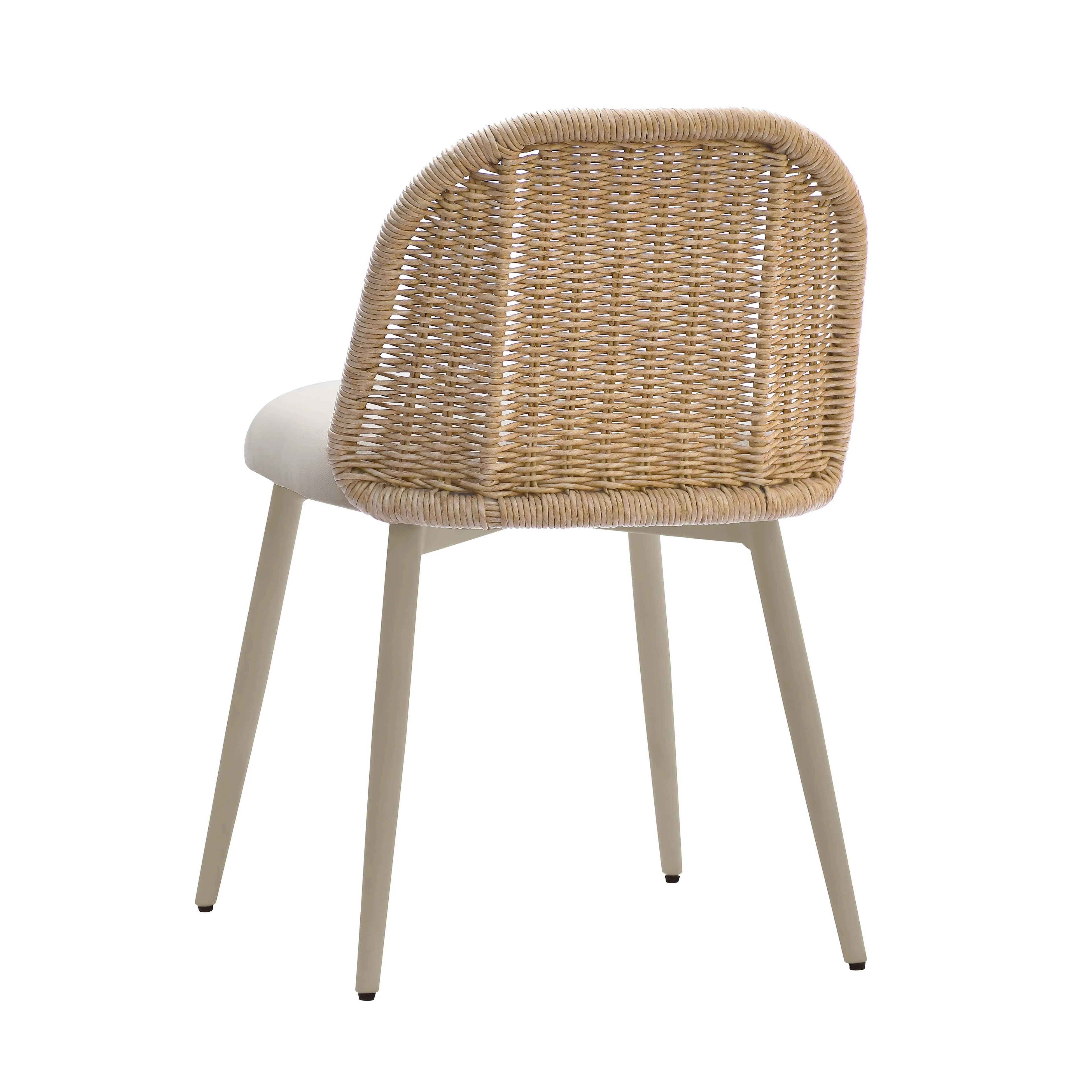 Chaise de salle à manger d'extérieur en tissu performant Alexa Cream