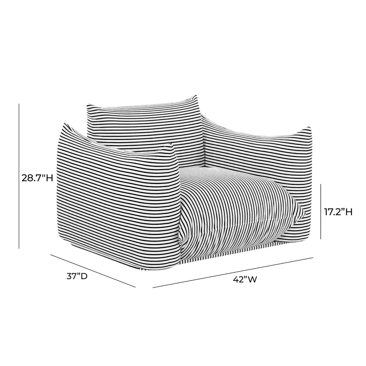 Saint Tropez Stuffed Outdoor Armchair