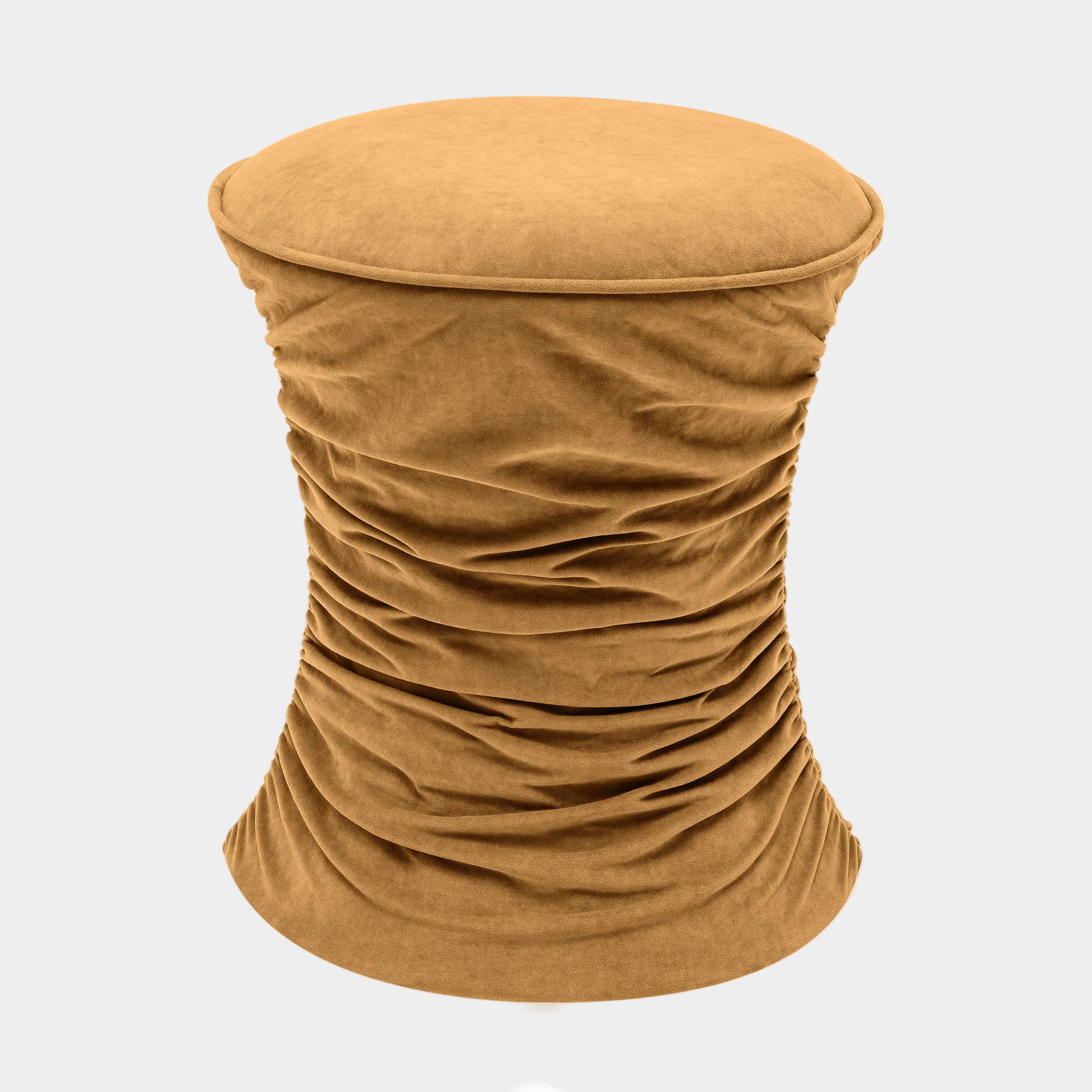 Bounce Ruched Performance Velvet Adjustable Ottoman