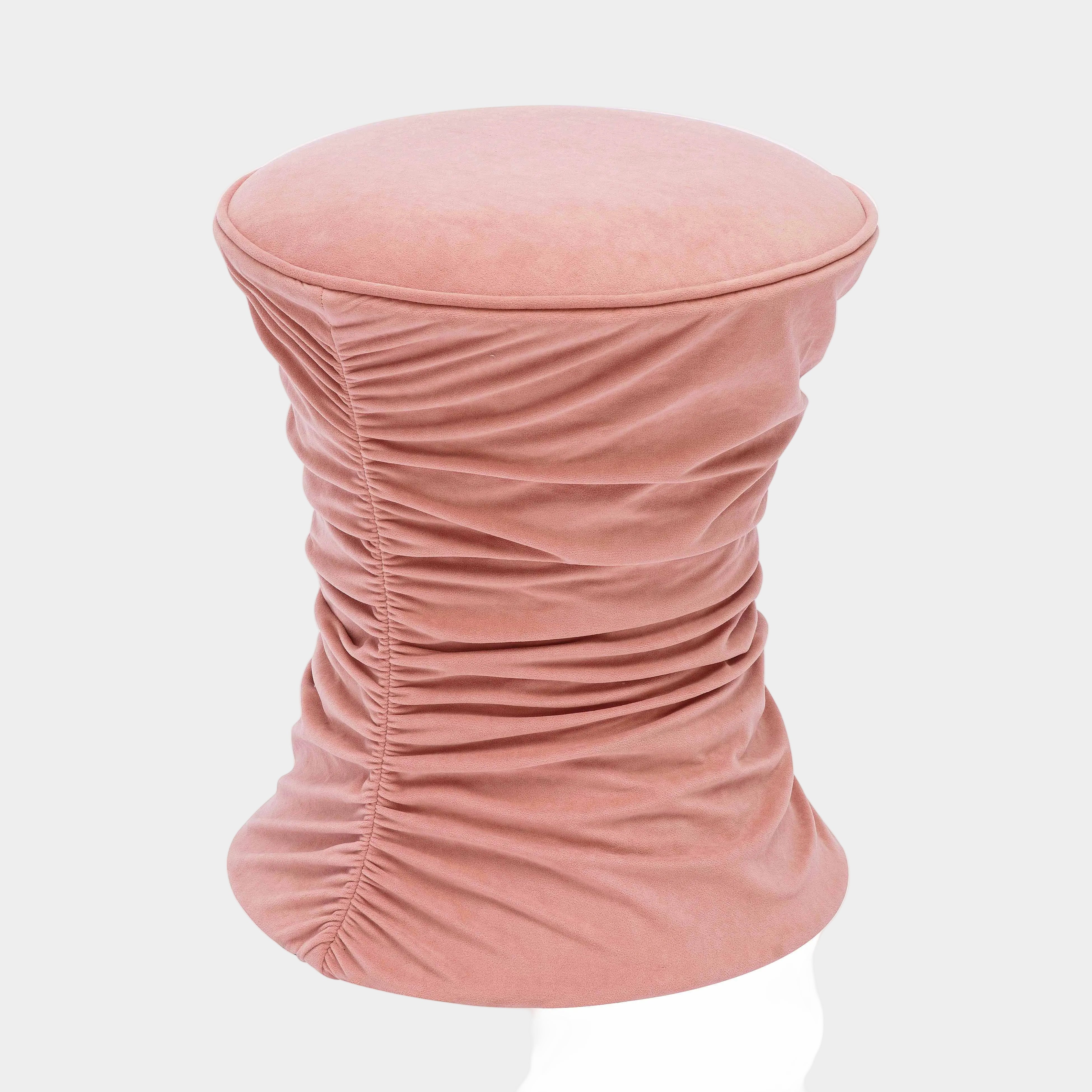 Bounce Ruched Performance Velvet Adjustable Ottoman