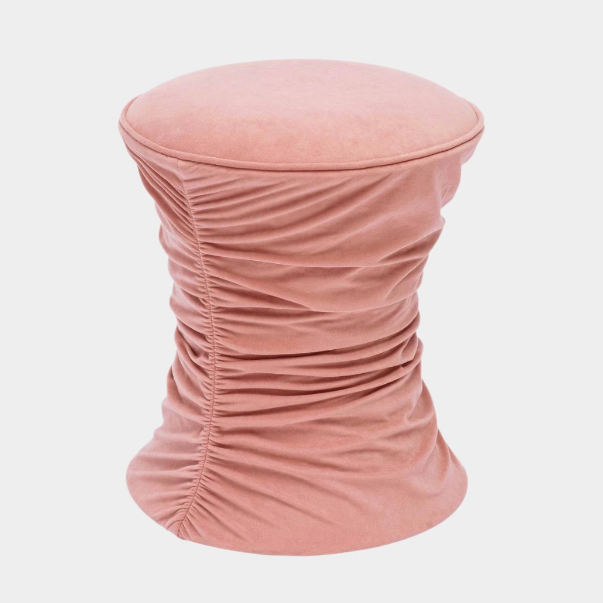 Pouf ajustable en velours froncé Bounce