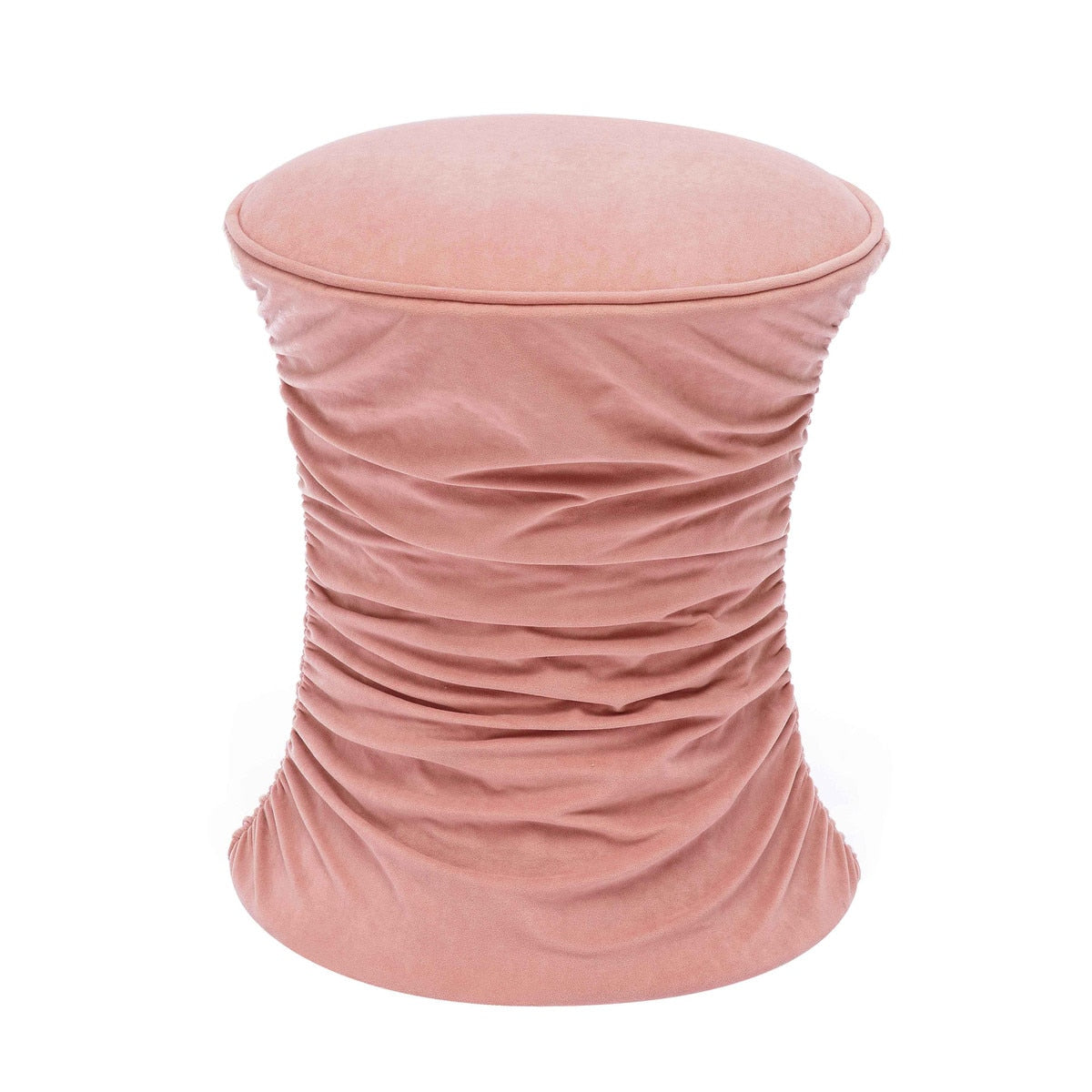 Pouf ajustable en velours froncé Bounce