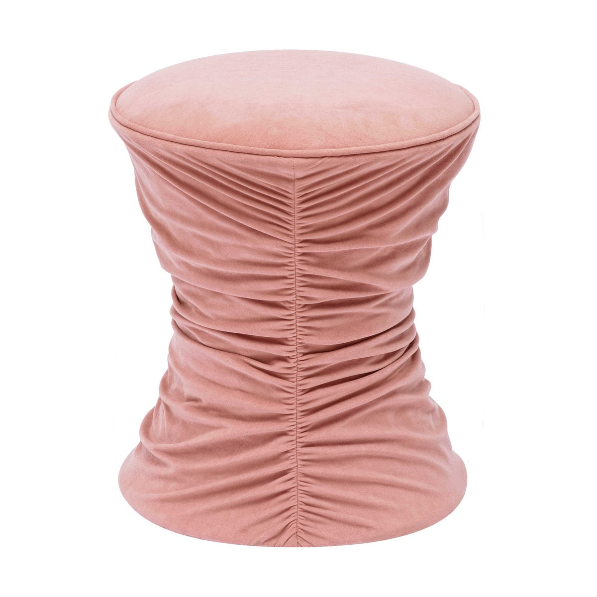 Pouf ajustable en velours froncé Bounce