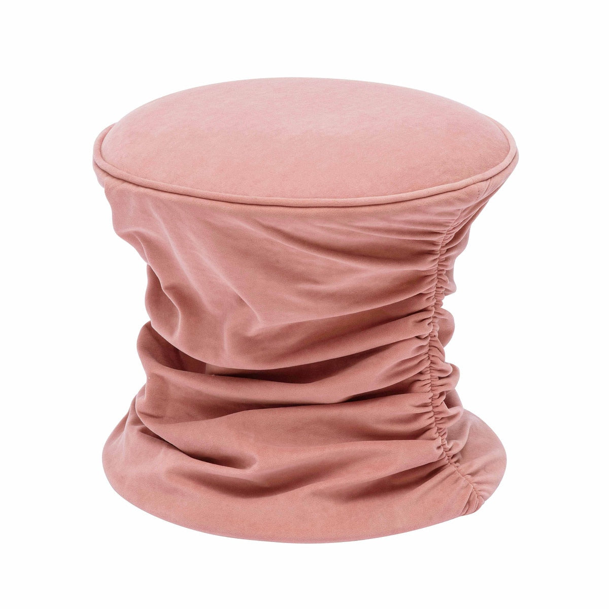 Pouf ajustable en velours froncé Bounce