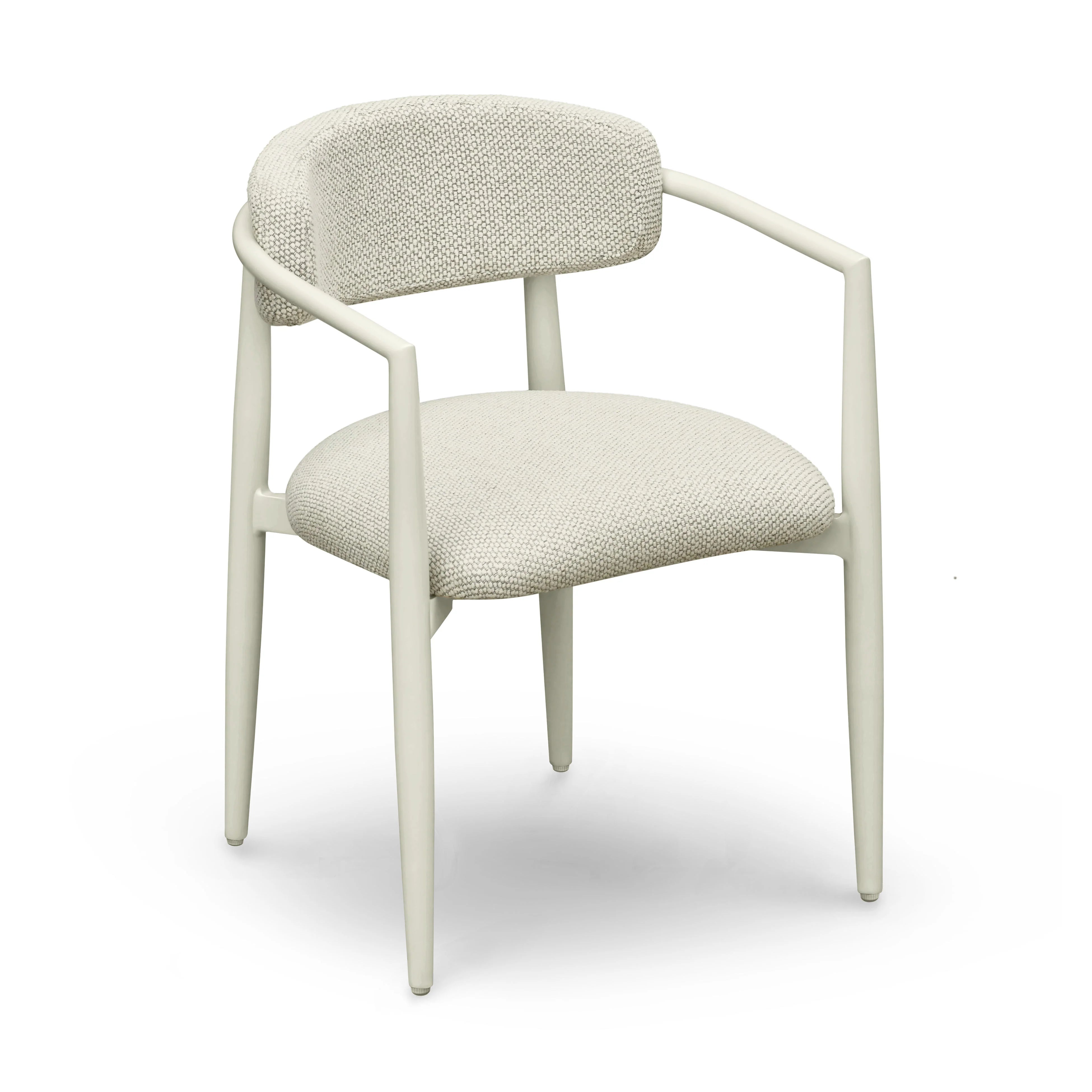 Annika Textured Contract-Grade Fabric Outdoor Dining Arm Chair