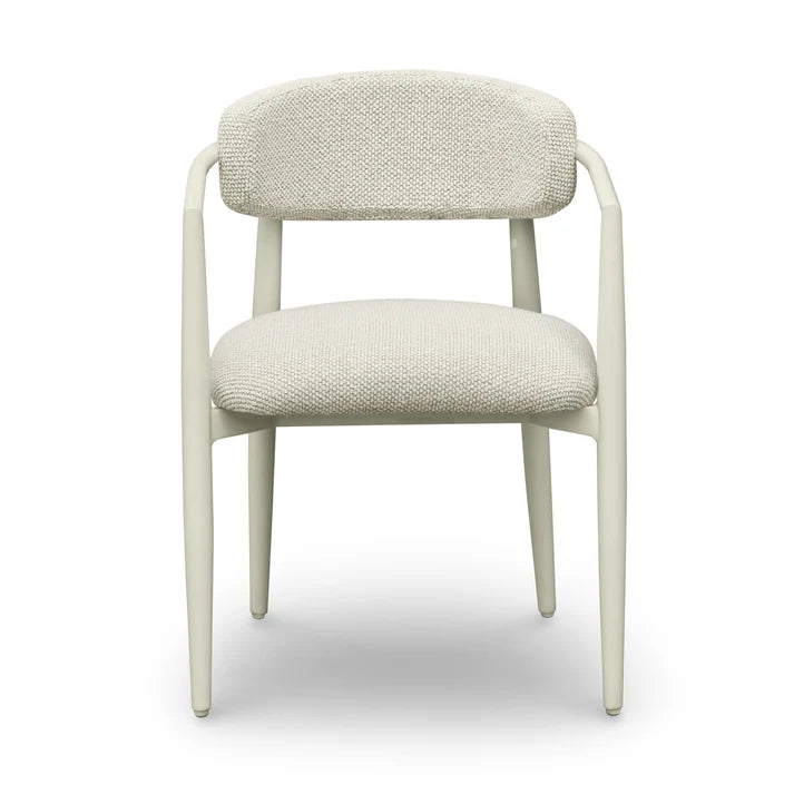 Annika Textured Contract-Grade Fabric Outdoor Dining Arm Chair
