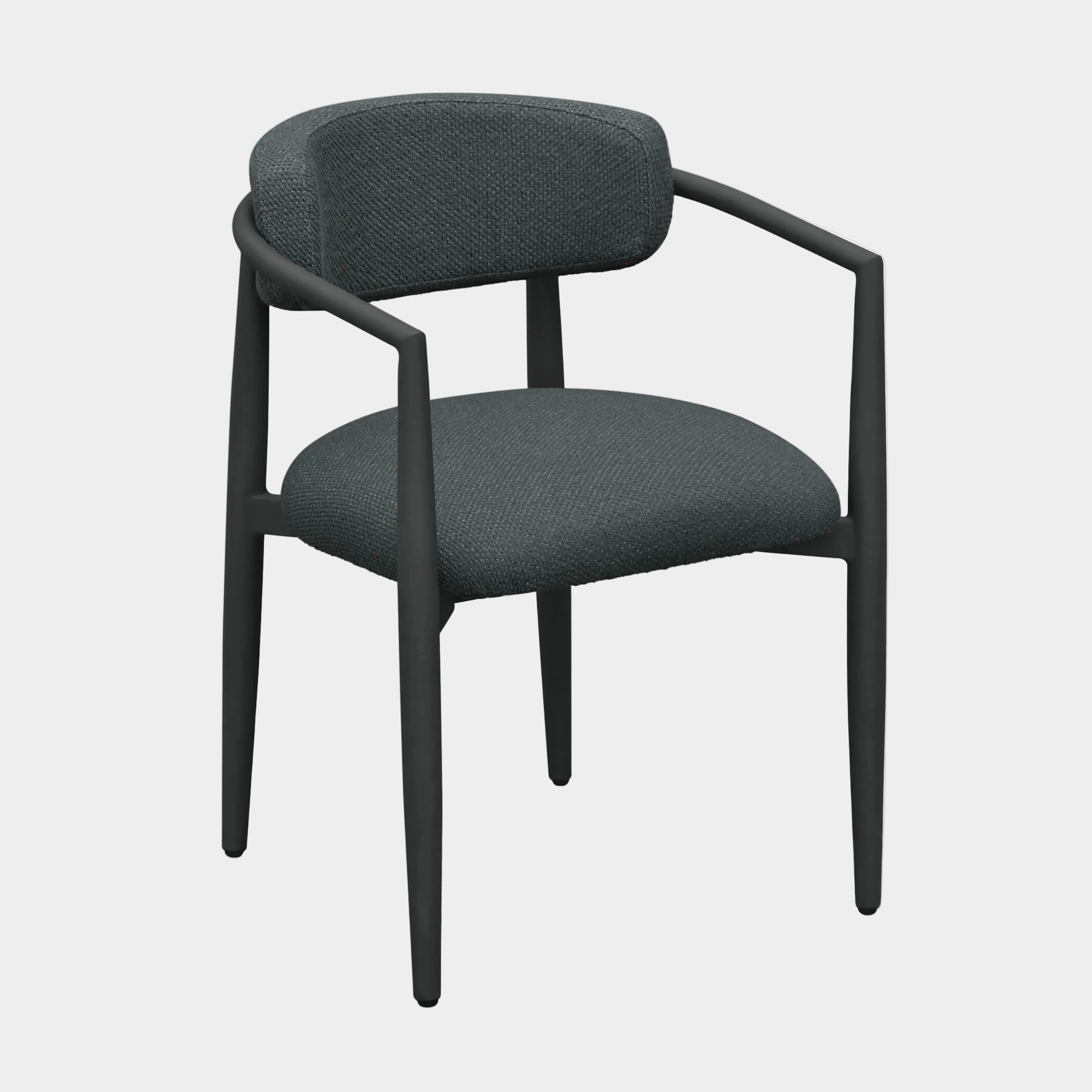 Annika Textured Contract-Grade Fabric Outdoor Dining Arm Chair
