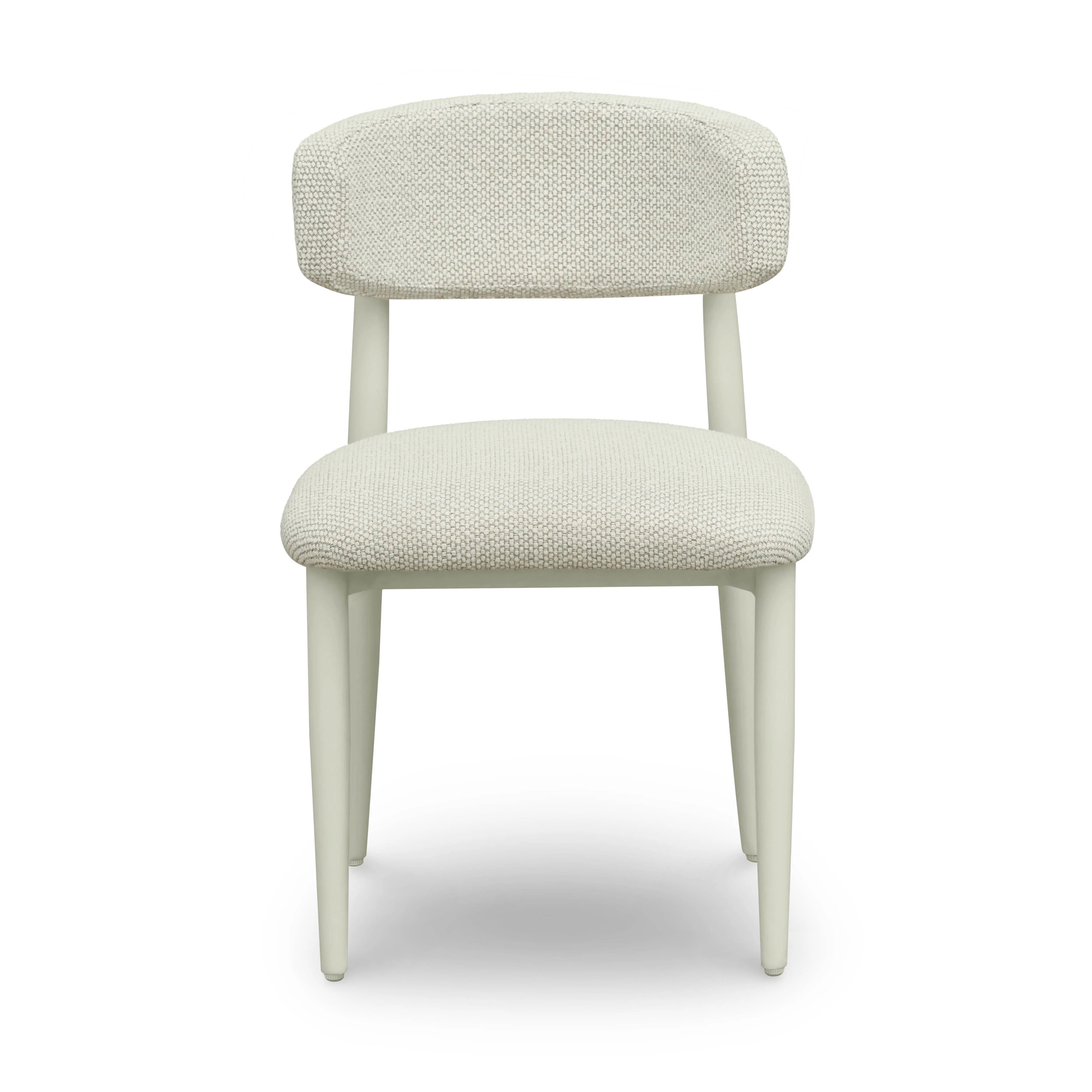 Annika Textured Contract-Grade Fabric Outdoor Dining Side Chair