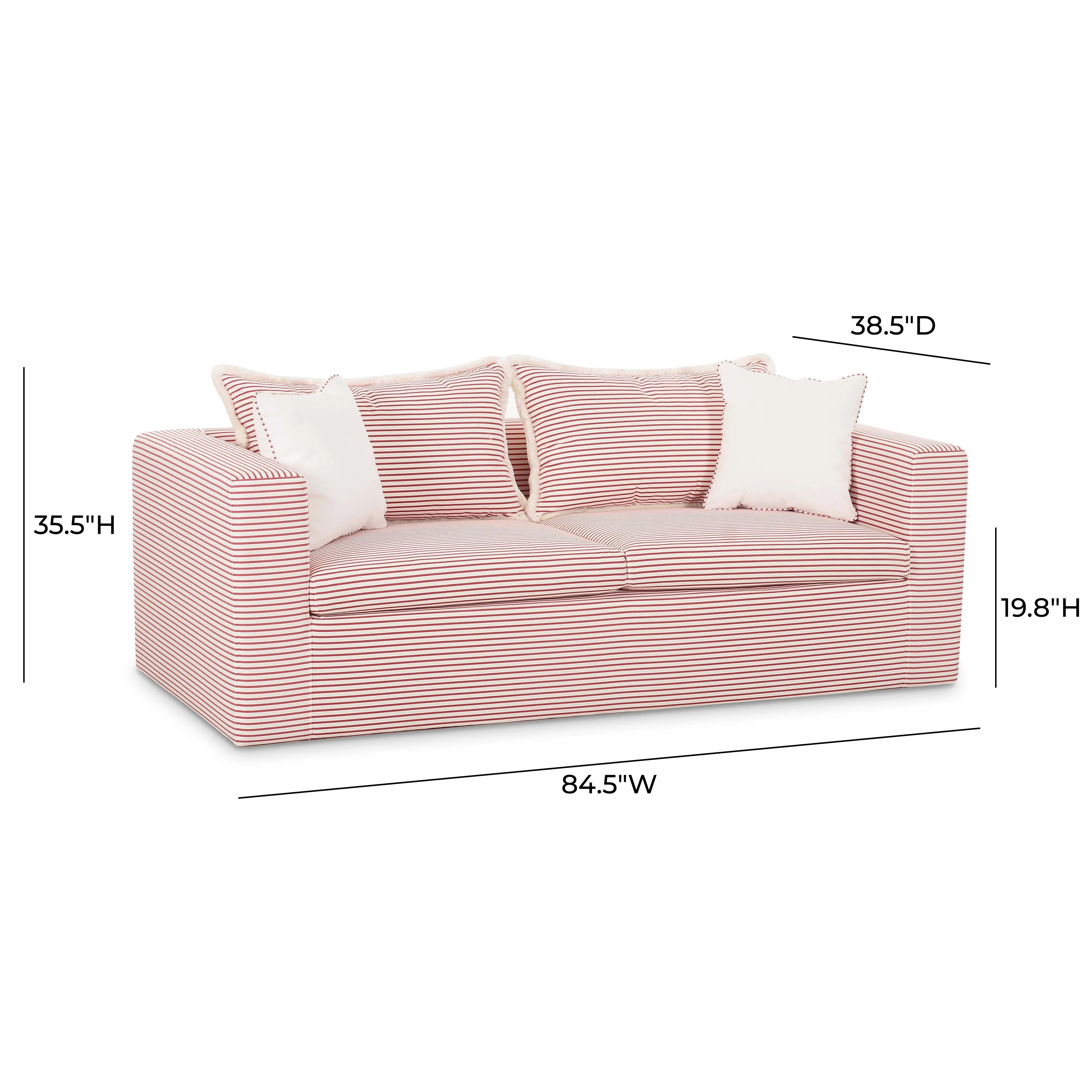 Salty 84.5" Striped Contract-Grade Indoor/Outdoor Sofa