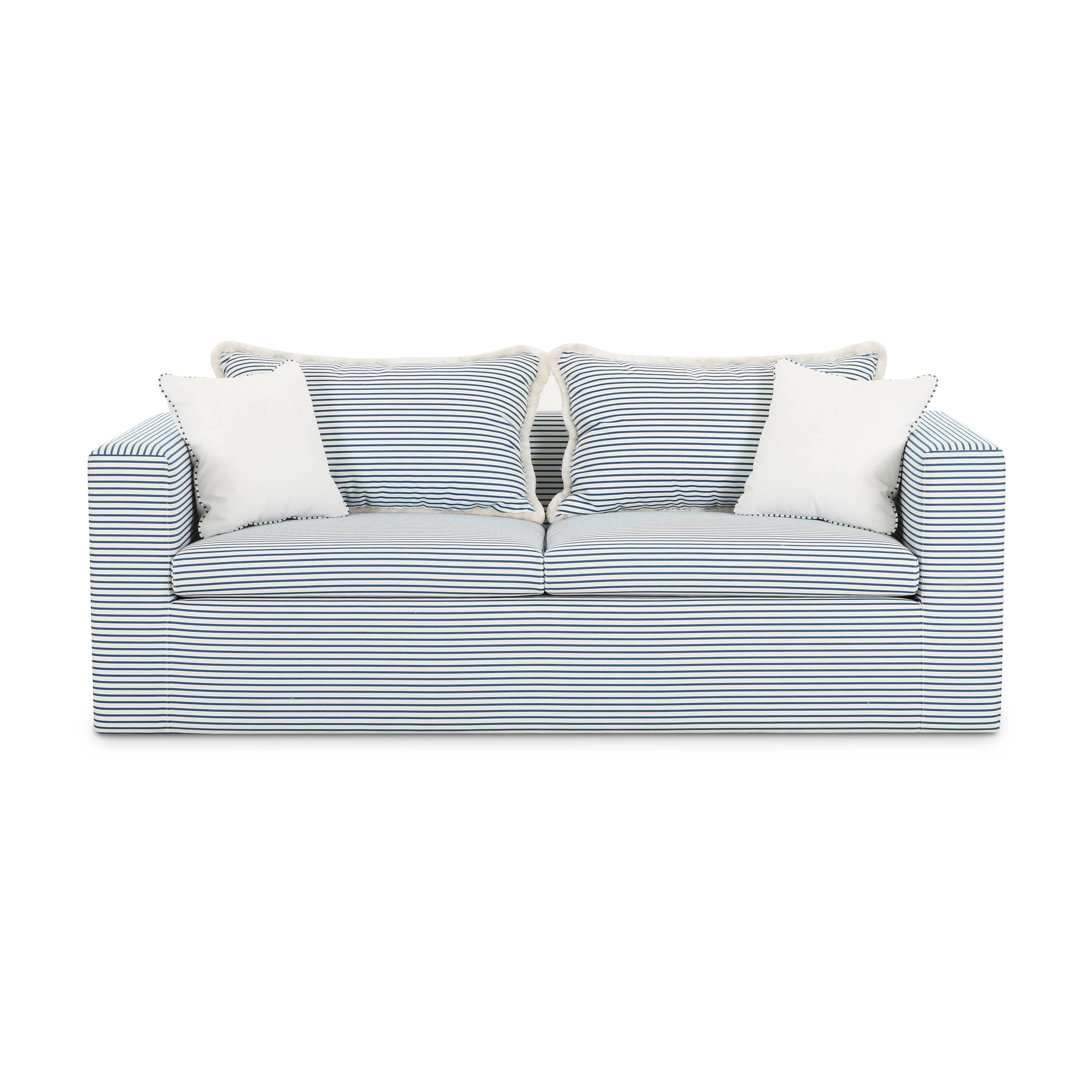 Salty 84.5" Striped Contract-Grade Indoor/Outdoor Sofa