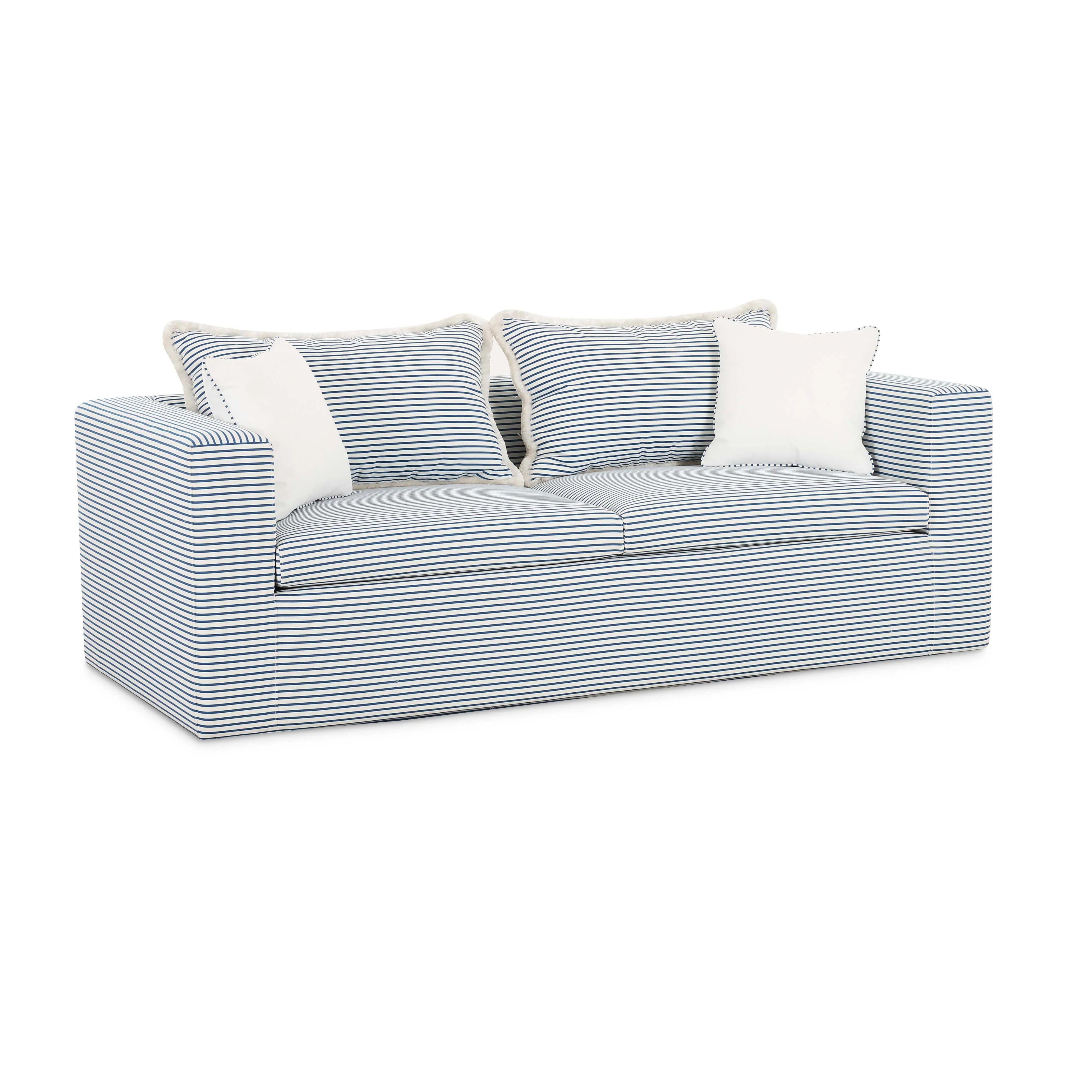 Salty 84.5" Striped Contract-Grade Indoor/Outdoor Sofa
