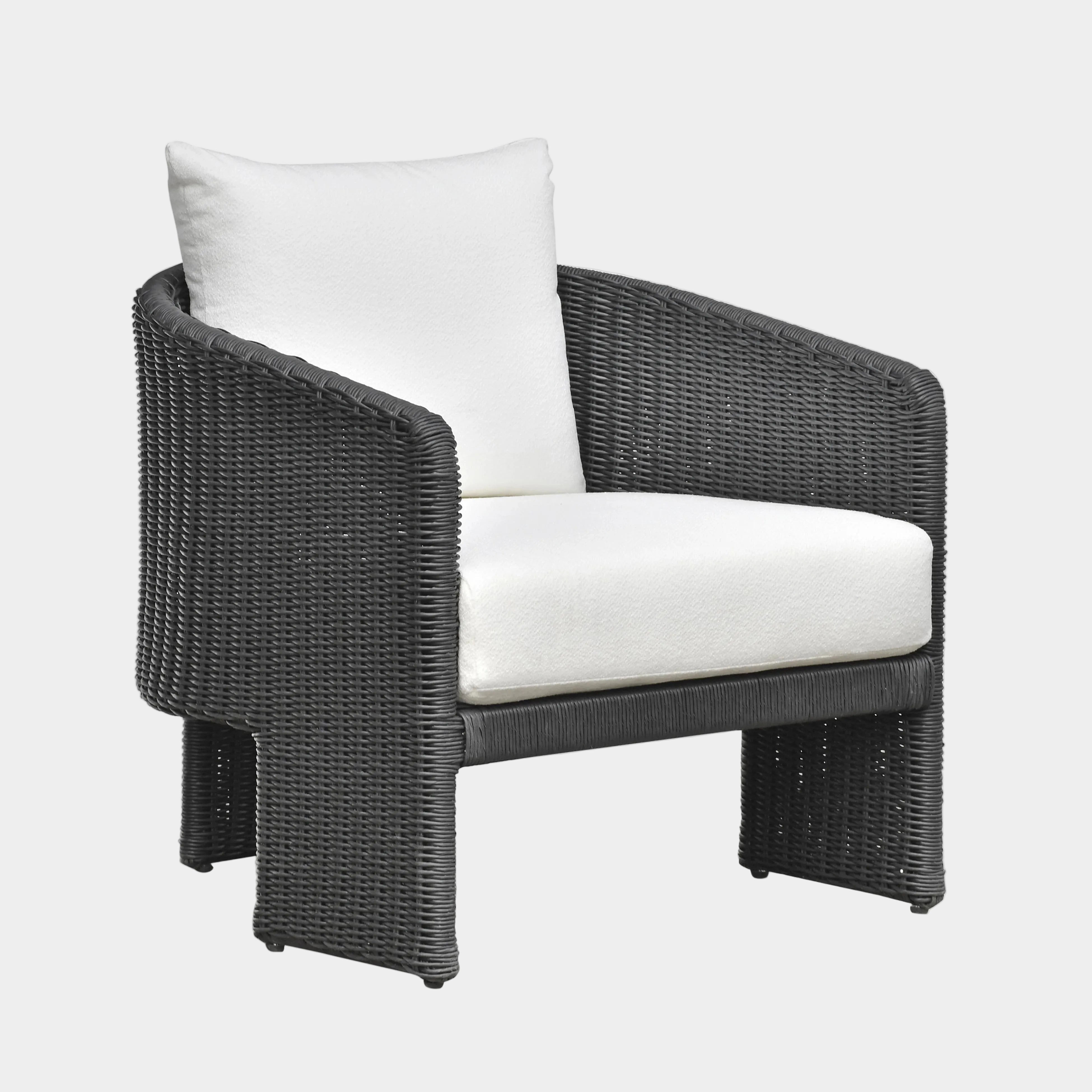 Alexa Rattan Performance Fabric Outdoor Armchair