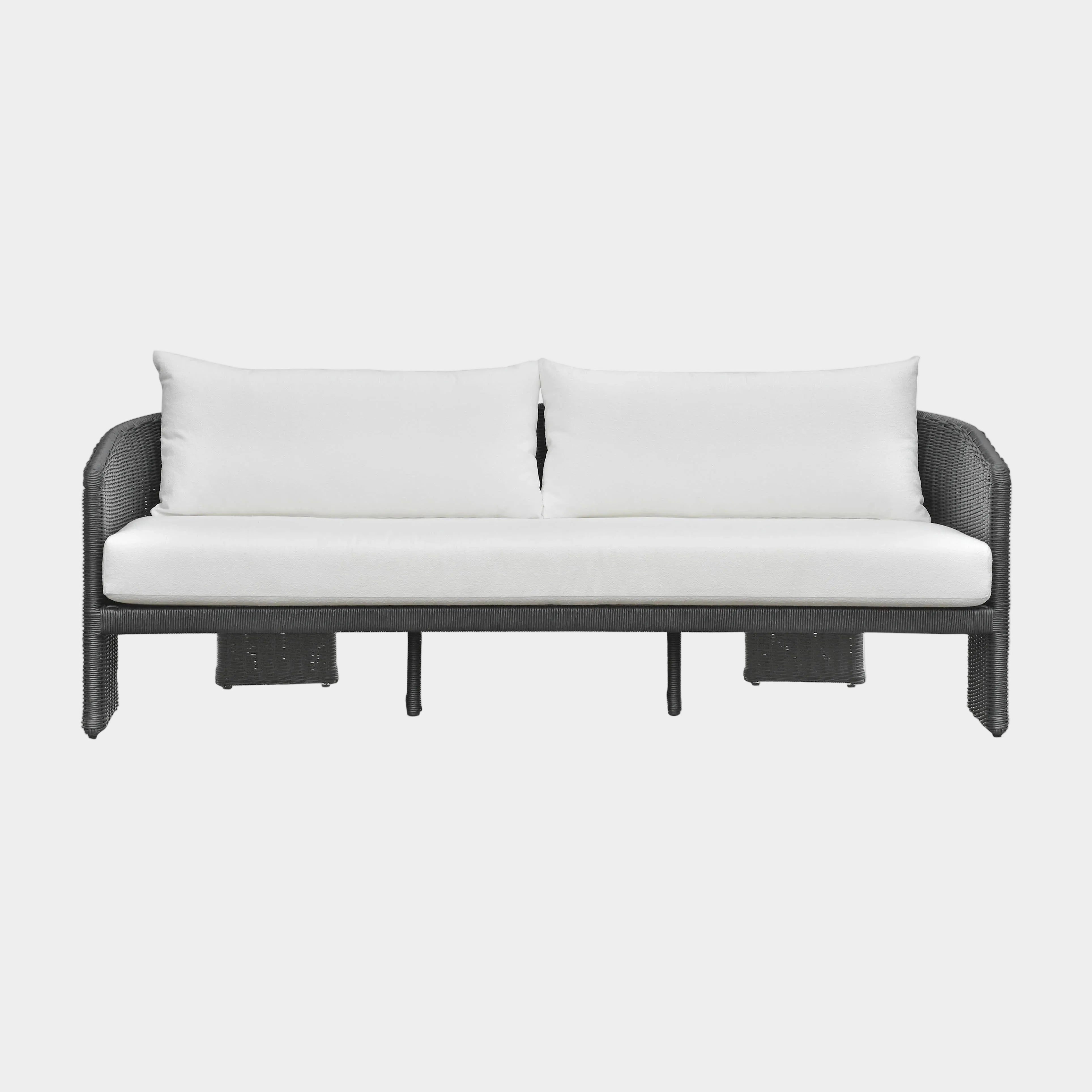 Alexa 80" Rattan Performance Fabric Outdoor Sofa