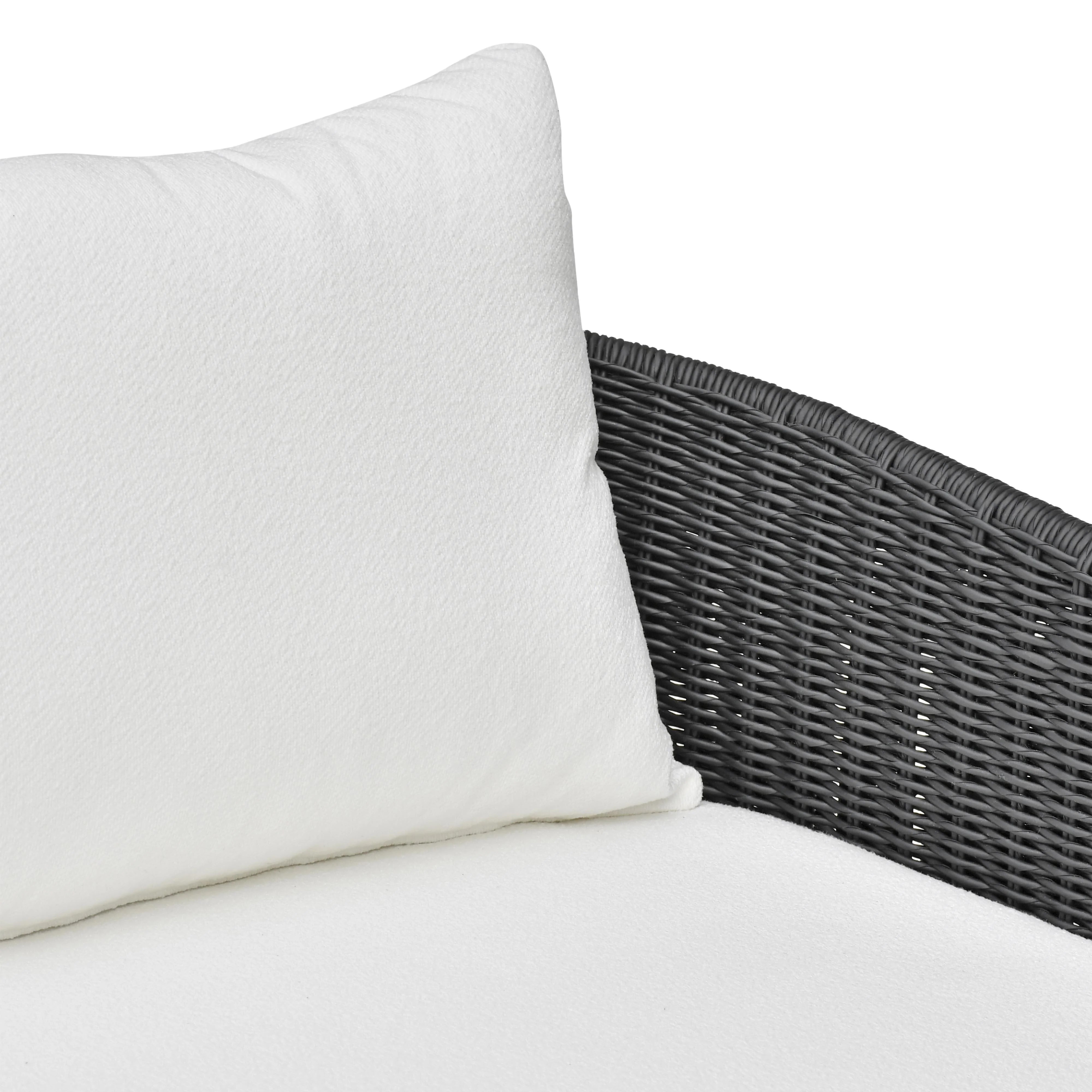 Alexa 80" Rattan Performance Fabric Outdoor Sofa