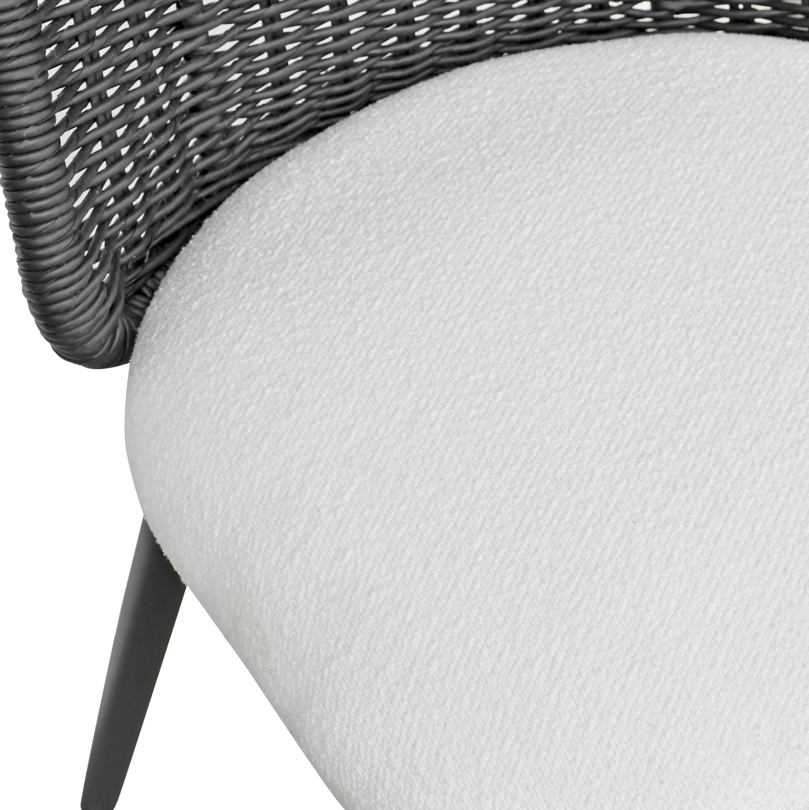 Chaise de salle à manger d'extérieur en tissu performant Alexa Cream