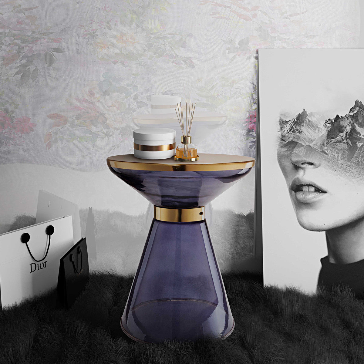 Table d'appoint en corail