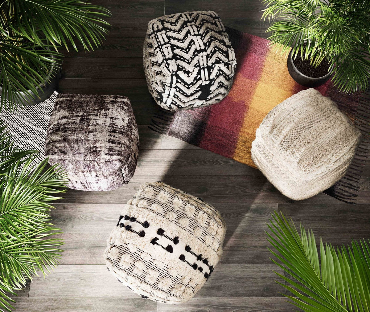 Pouf en coton Yorba