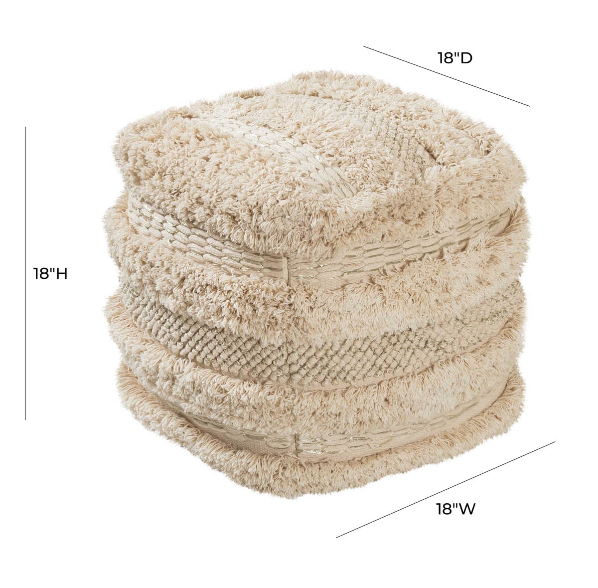 Pouf en coton Yorba