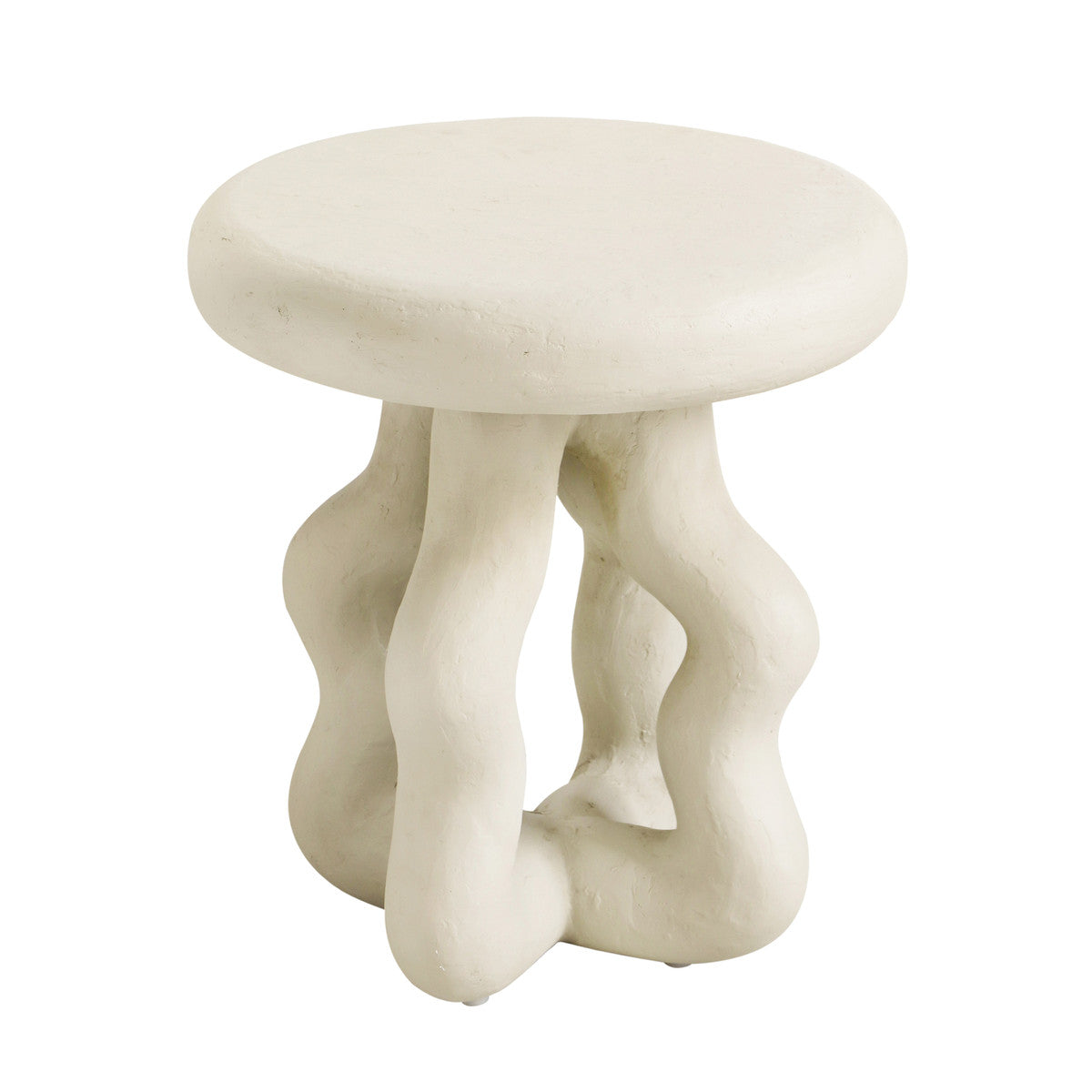 Table d'appoint Maddie à texture crème