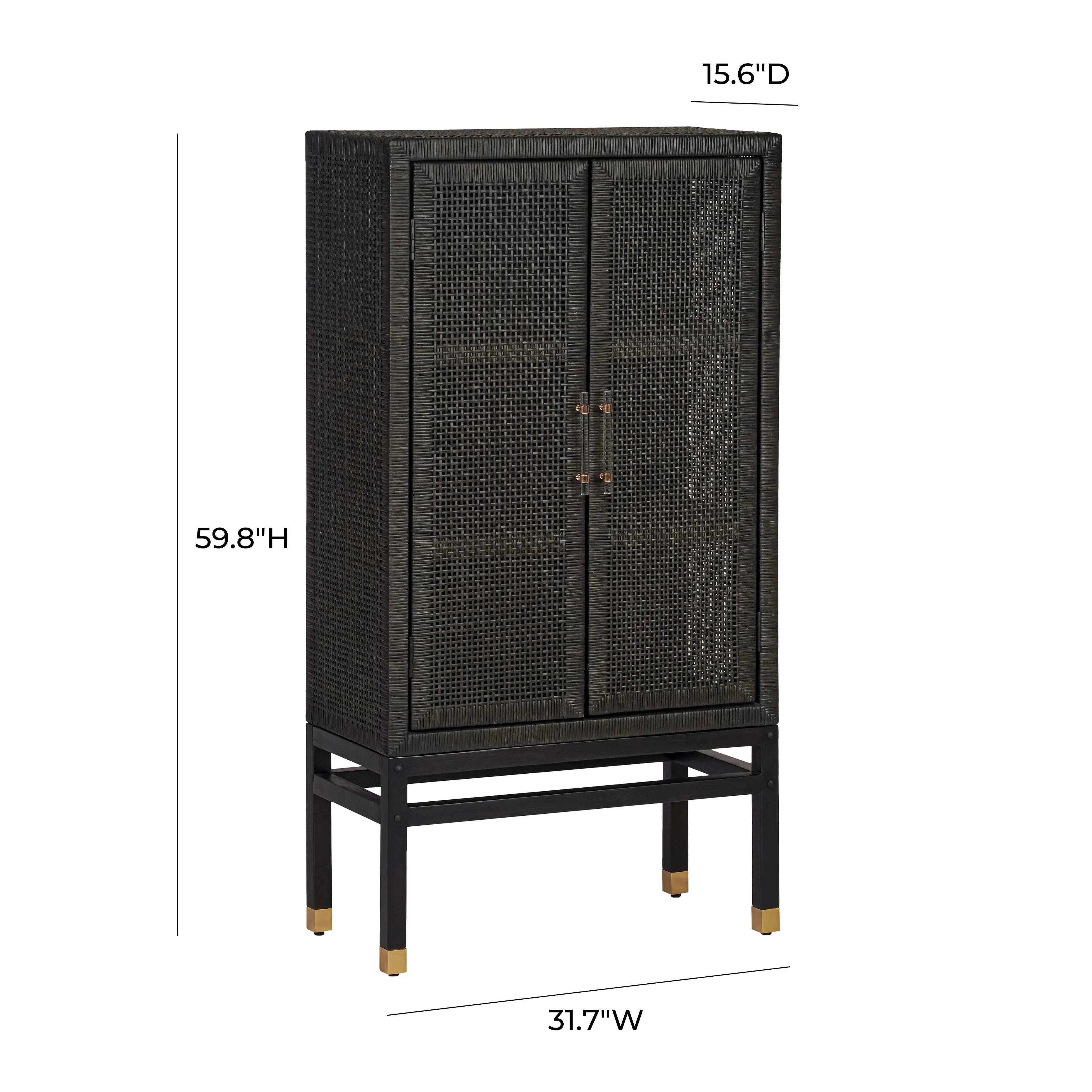 Amara Woven Rattan Cabinet