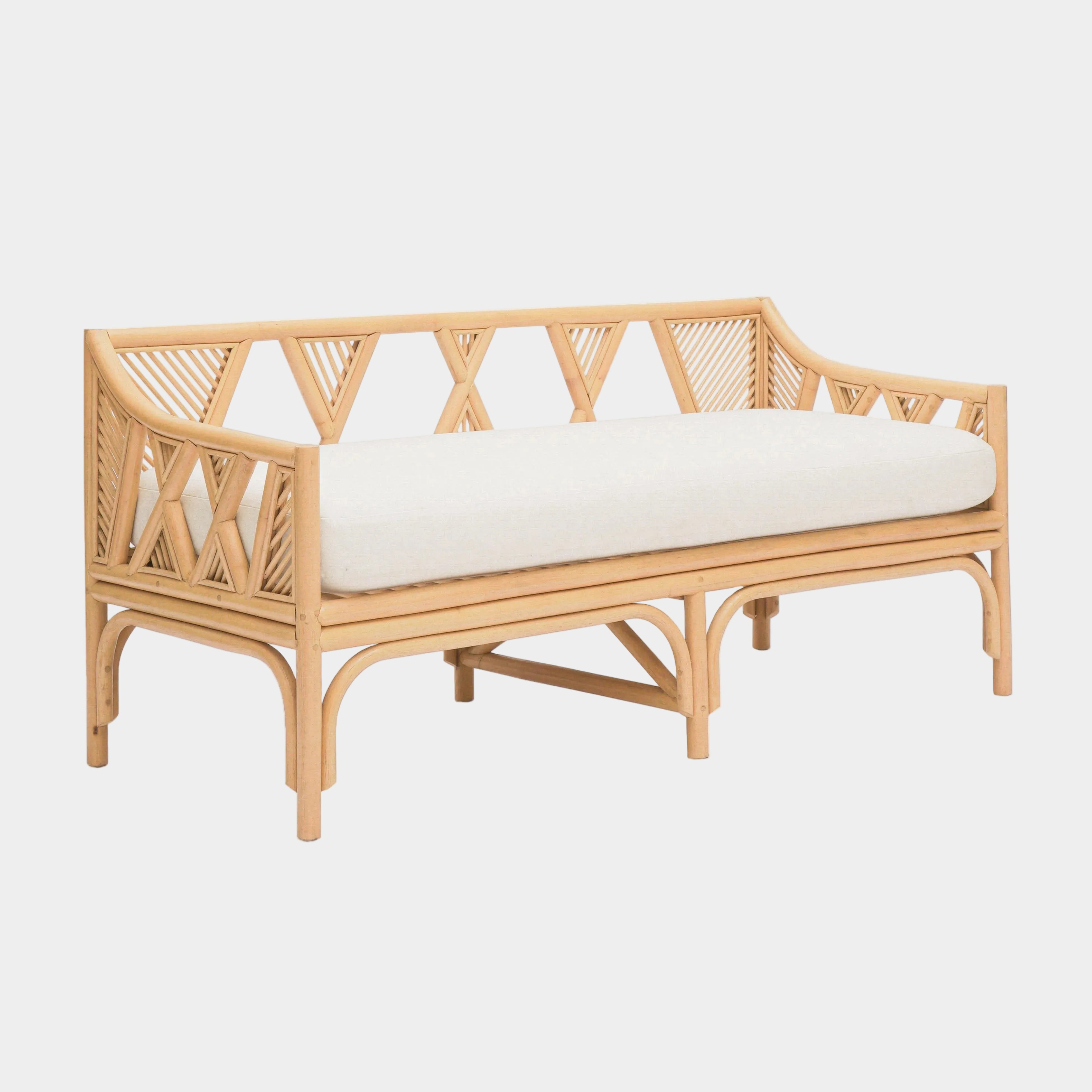 Jayla 54" Natural Rattan Bench