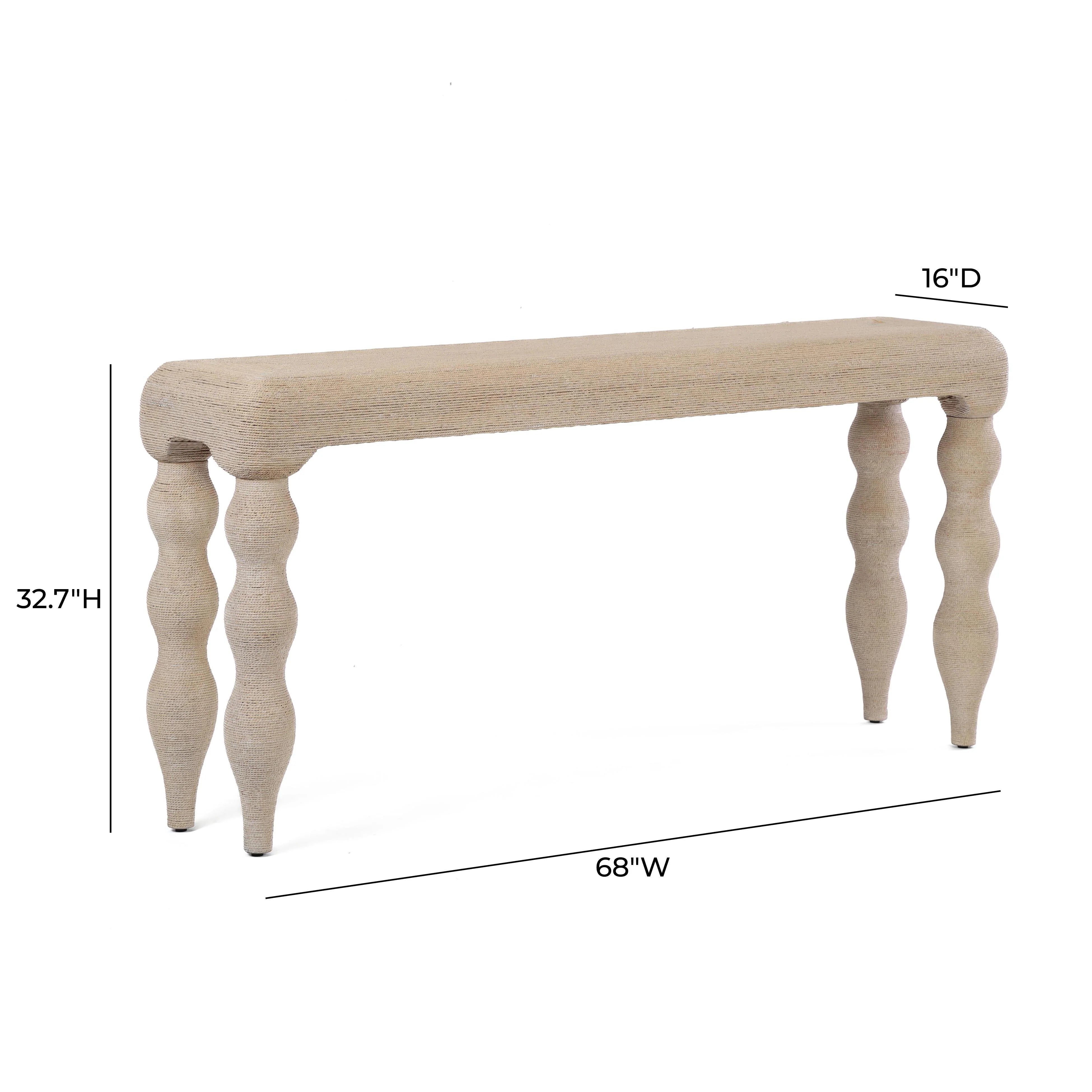 Vicky 68" Natural Woven Seagrass Console Table