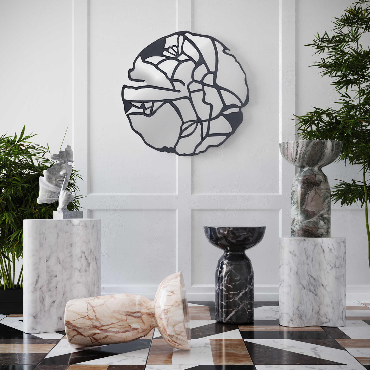 Table d'appoint haute en fausse dalle