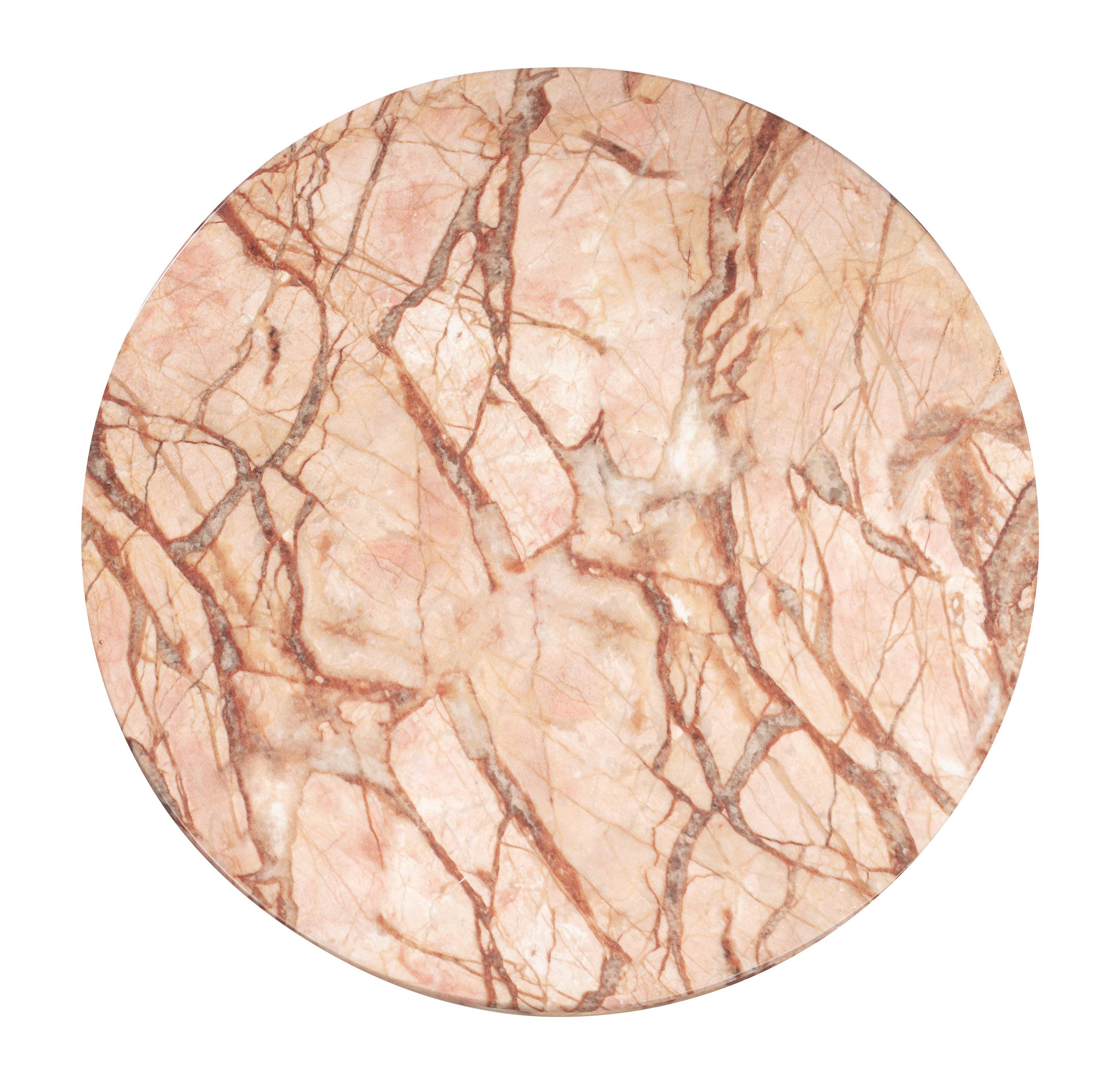 Rue Faux Marble Indoor / Outdoor Round Side Table