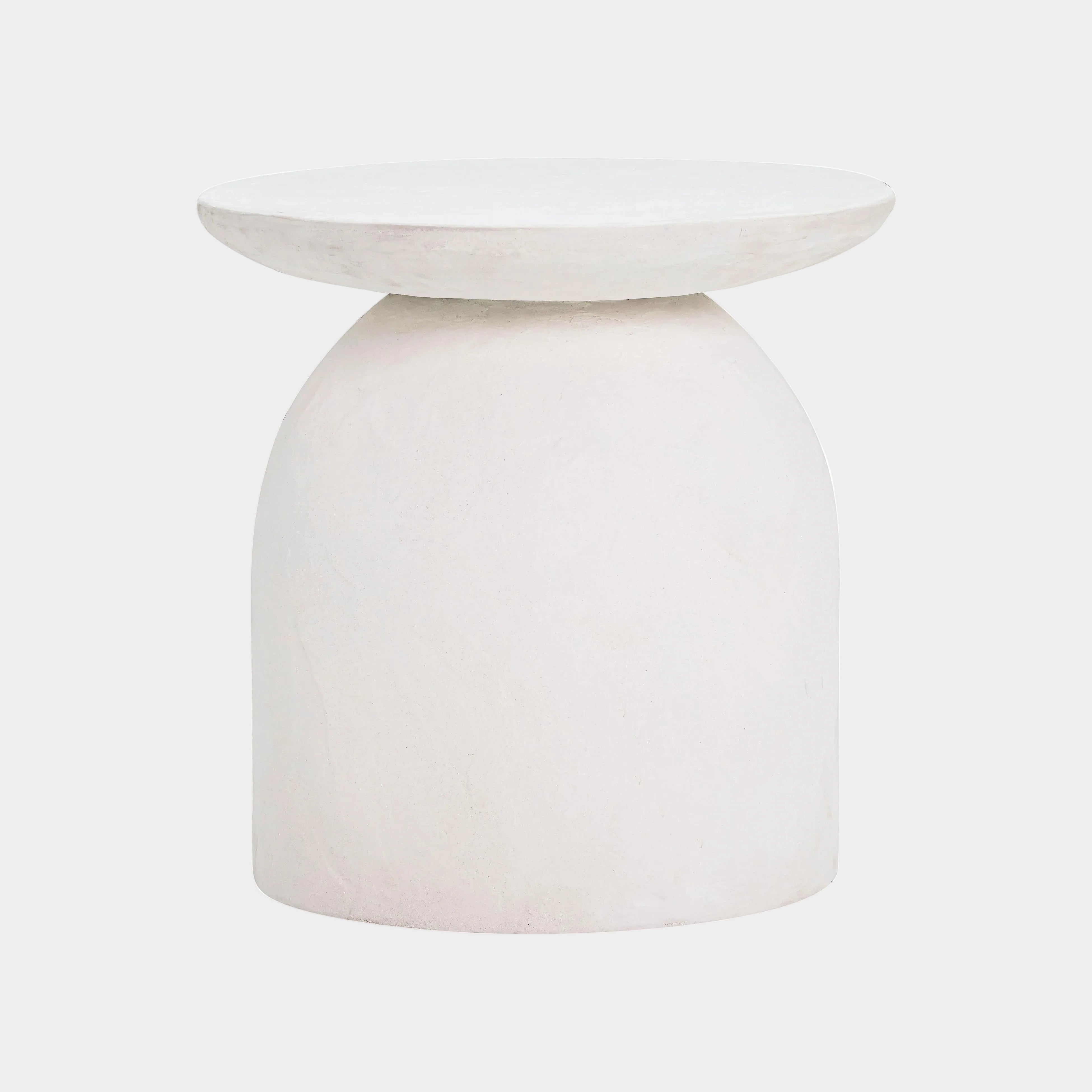 Aloe White Indoor/Outdoor Concrete Side Table