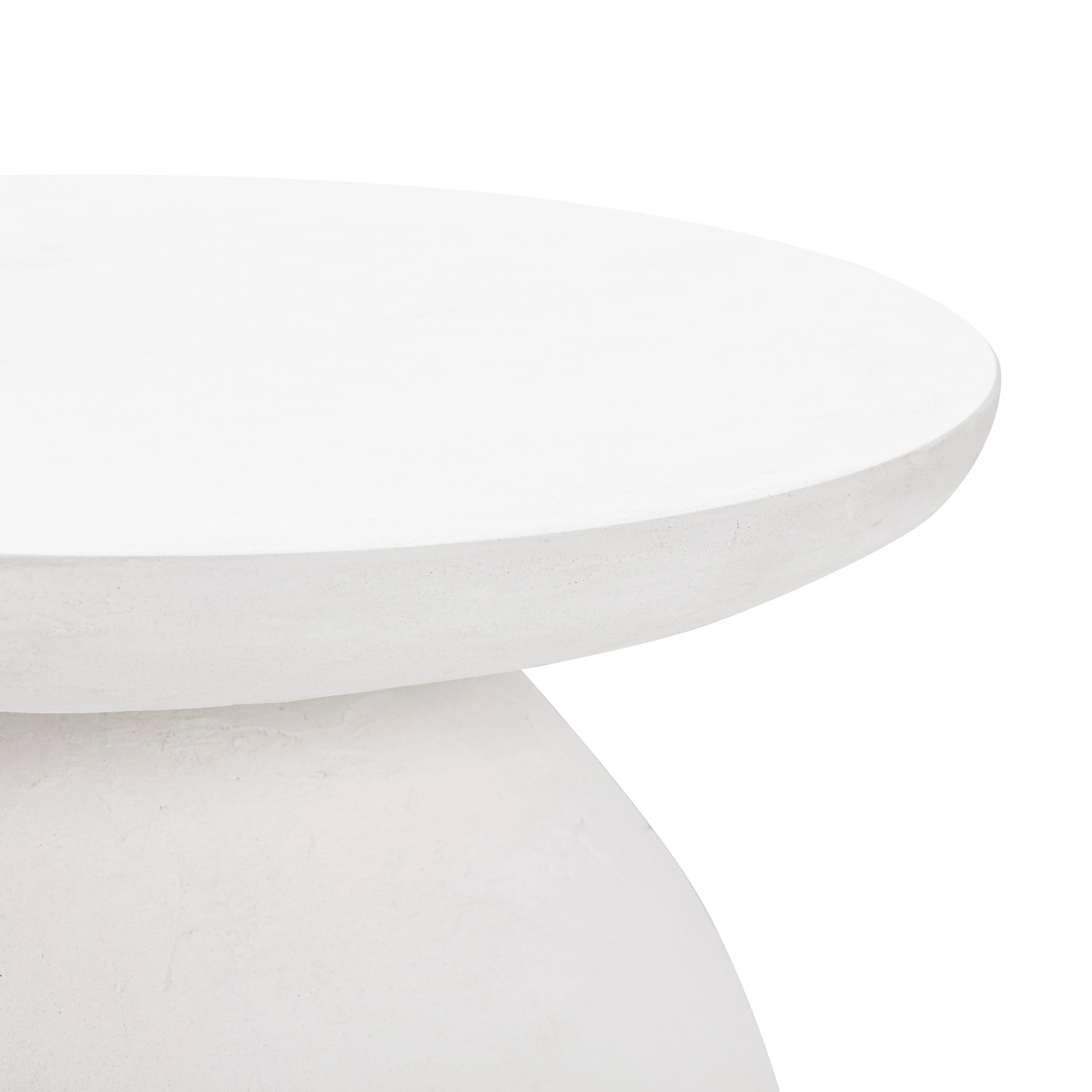 Aloe White Indoor/Outdoor Concrete Side Table