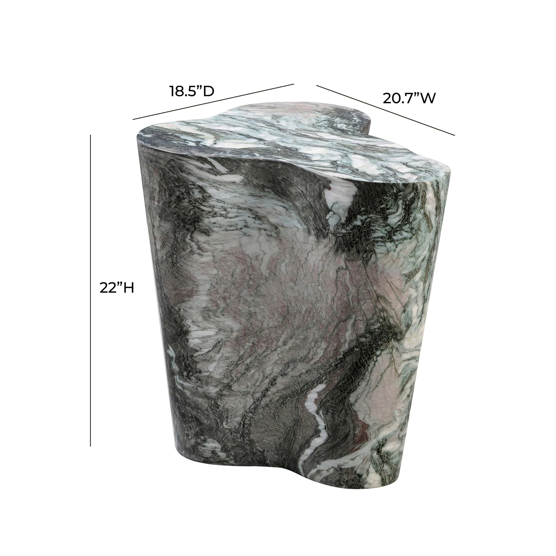 Slab Faux Tall Side Table